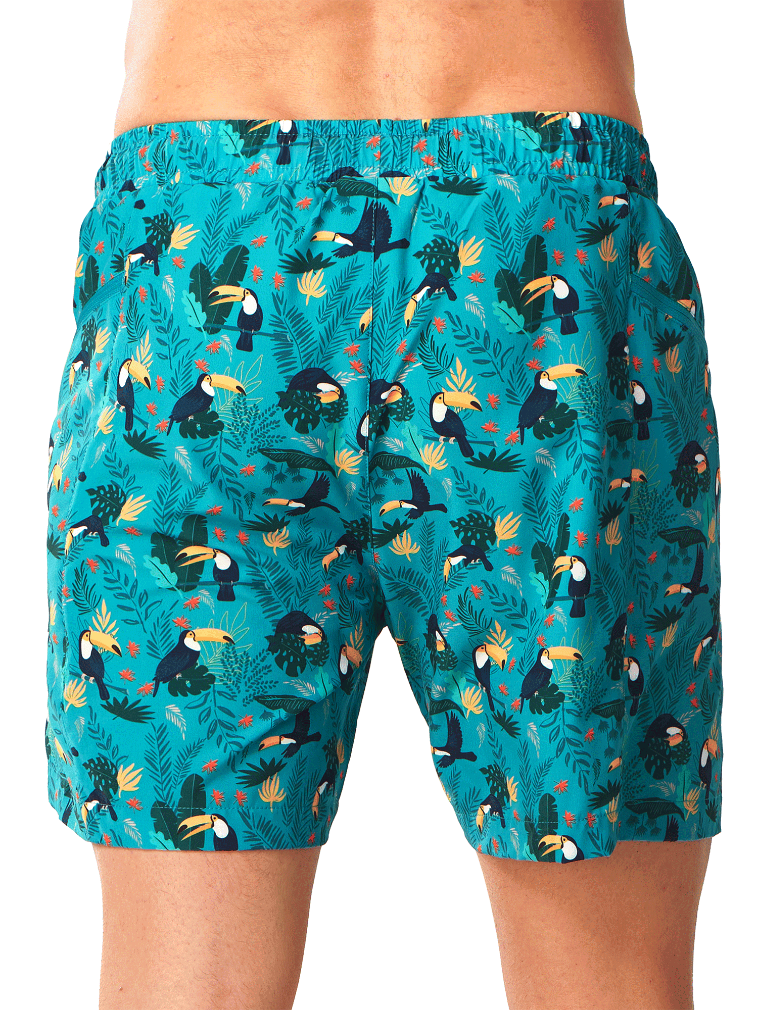Toucan Water Repellent Beach Bathing Suit - Full Back View