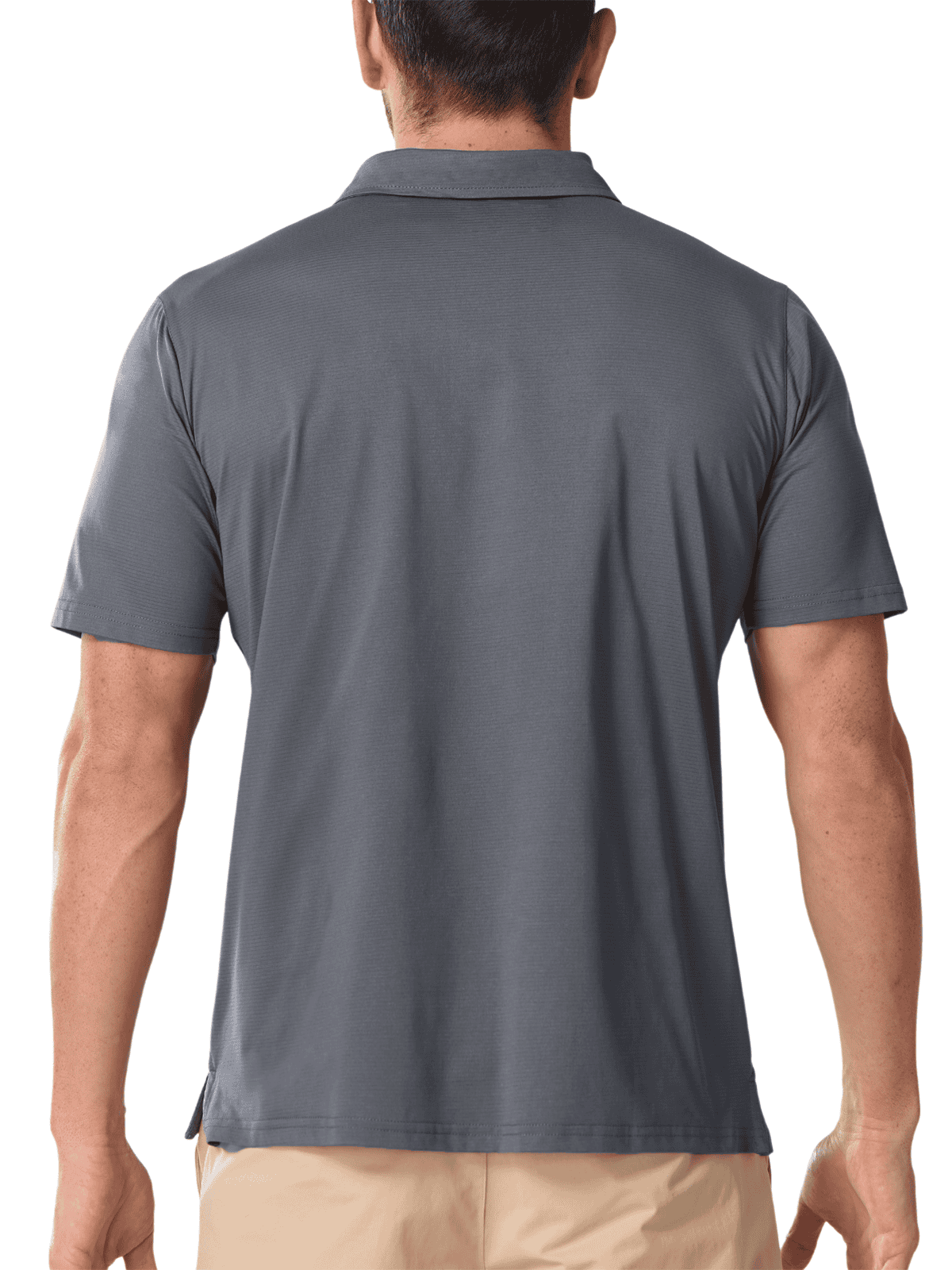 Dark Grey Quick Dry Performance T-Shirt - Full Back View