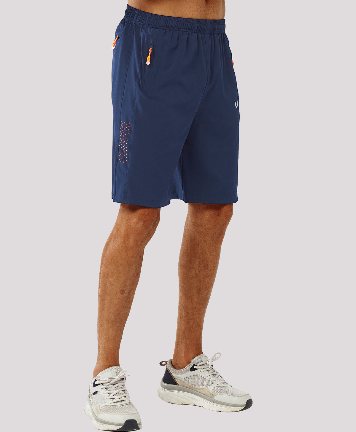 
Men's Hiking 9 Inch Inseam Athletic Shorts Quick Dry Fit Gym Workout — Navy