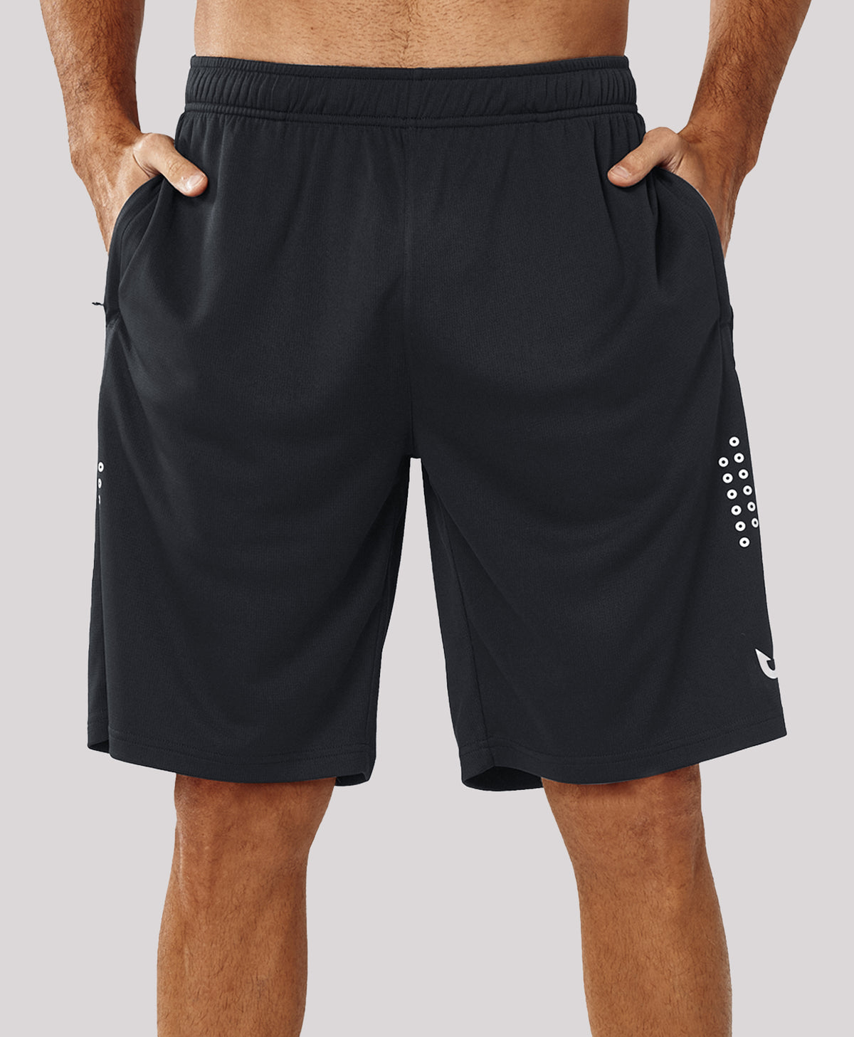 
Men's 10" Breathable Mesh Basketball Athletic Shorts — black