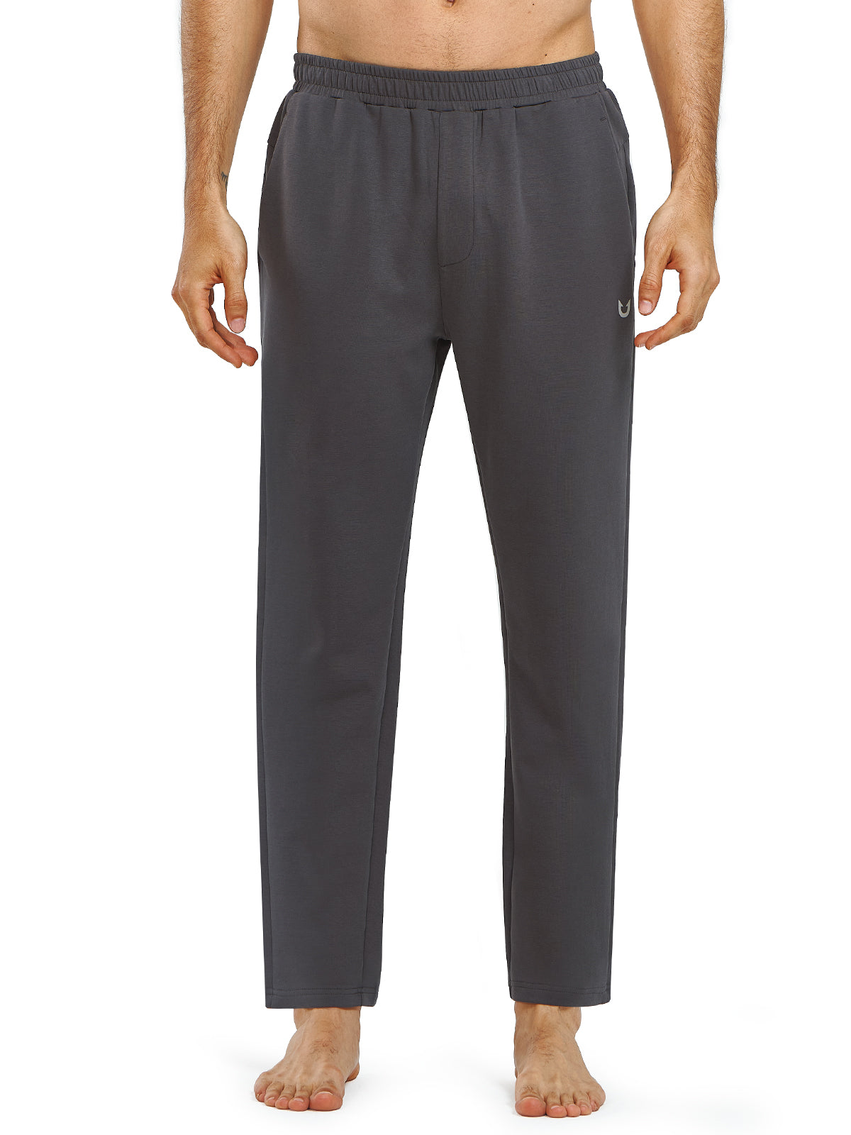 Men's Cotton Yoga Sweatpants Casual Athletic Straight Leg with Pockets