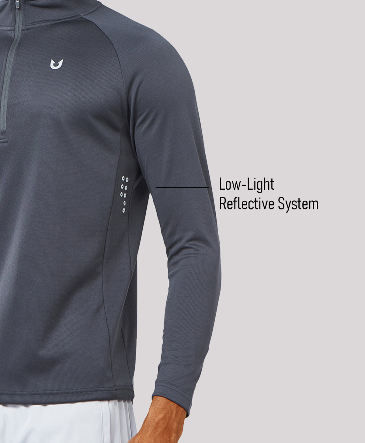 
Men's 1/4 Zip Athletic Pullover Shirts Lightweight — Dark Grey