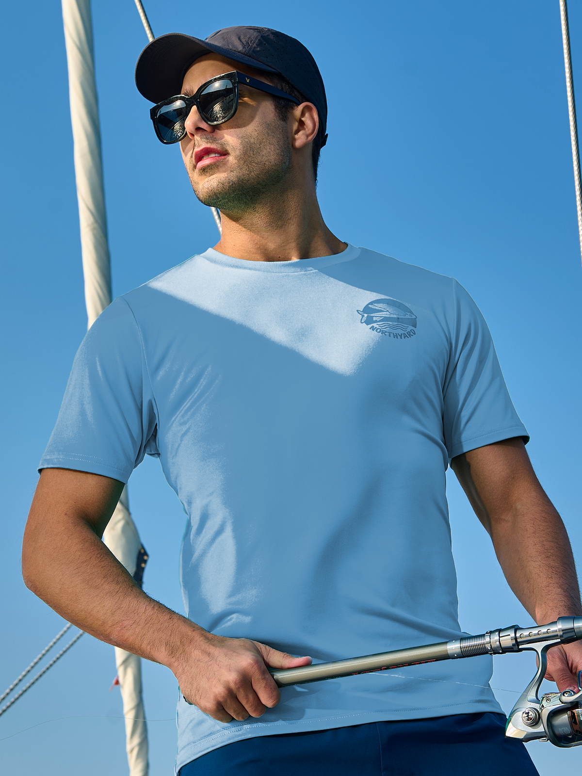 
Men's Short Sleeve Fishing T-Shirts UV Sun Protection Dry fit Swim Gym