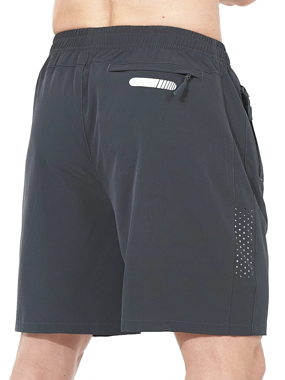 Men's Athletic Workout 7 Inch Gym Shorts with Zipper Pocket for Hiking