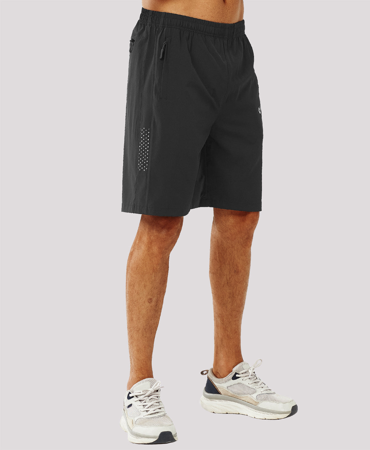 
Men's Hiking 9 Inch Inseam Athletic Shorts Quick Dry Fit Gym Workout — Black