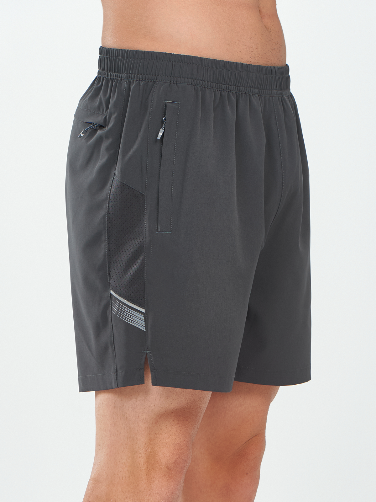 
Northyard Men's Dark Grey Athletic 5 Inch Biker Shorts with Pockets Quick Dry for Workout Side