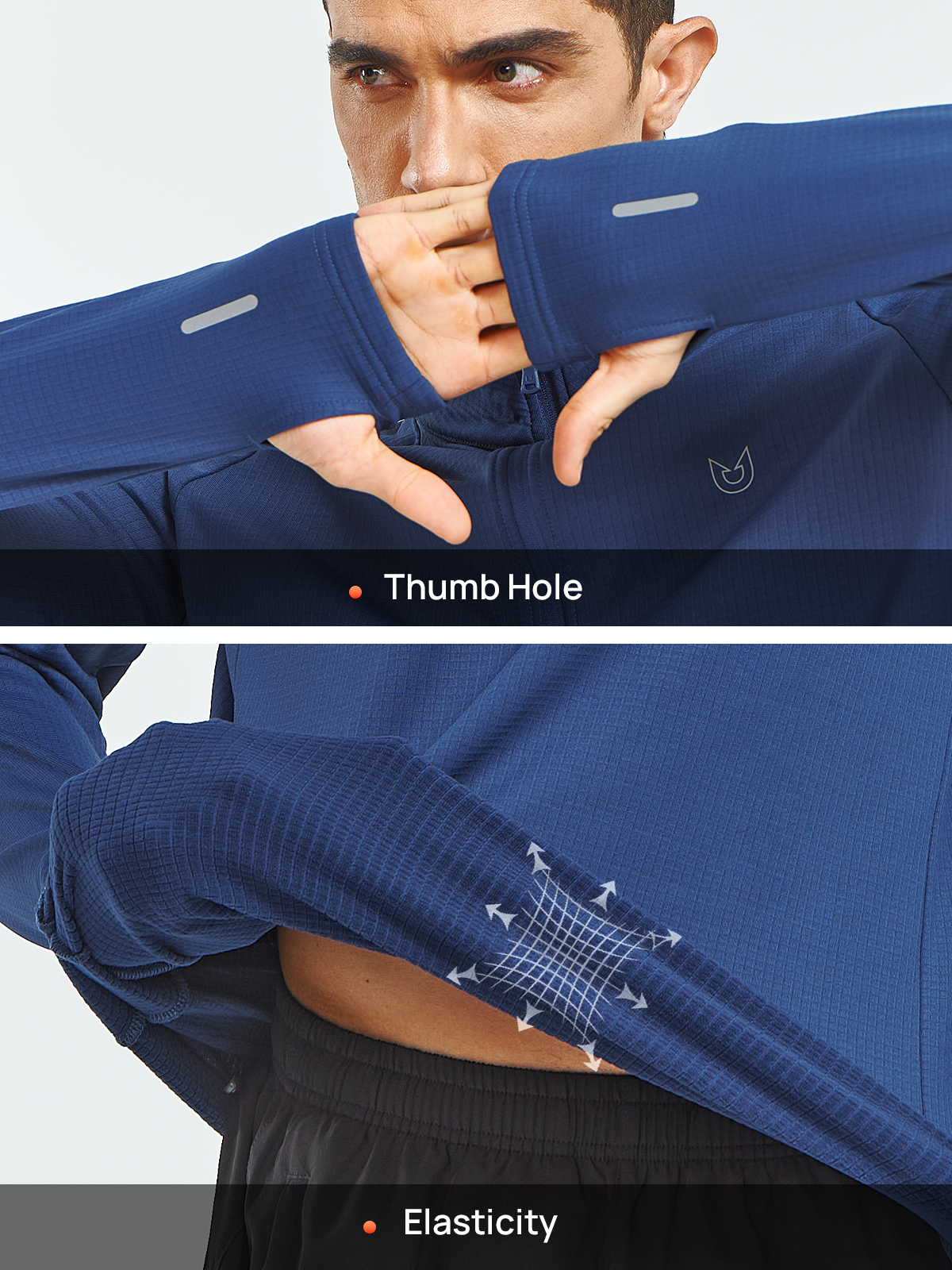 Men's Quarter Zip Pullover Fleece Long Sleeve Sweatshirts for Hiking
