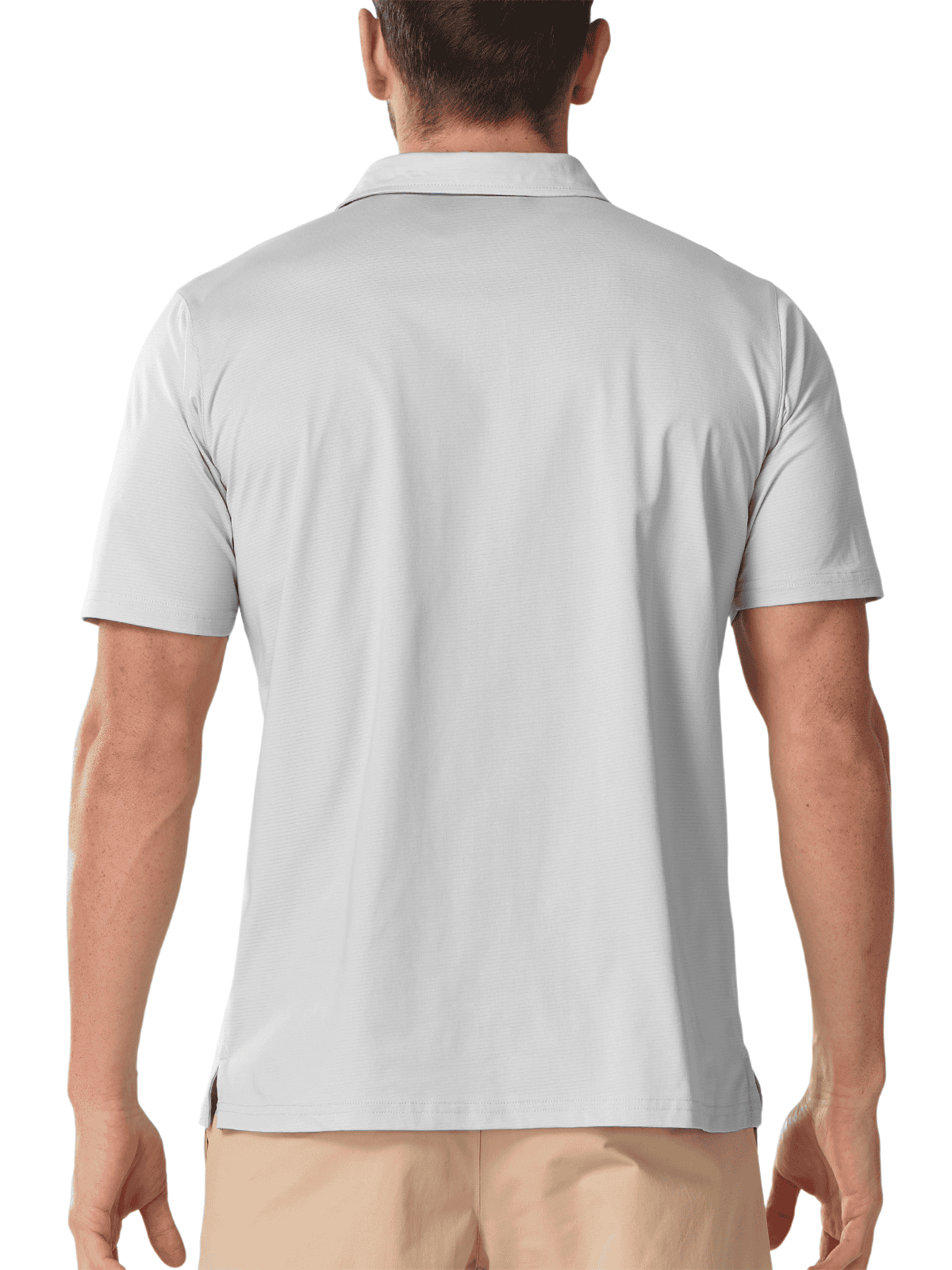 Light Grey Quick Dry Performance T-Shirt - Full Back View