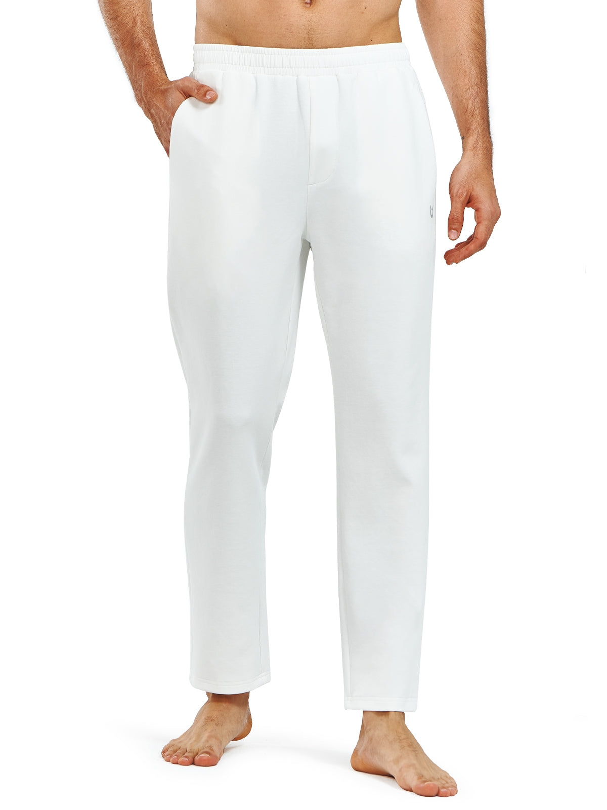 Men's Cotton Yoga Sweatpants Casual Athletic Straight Leg with Pockets