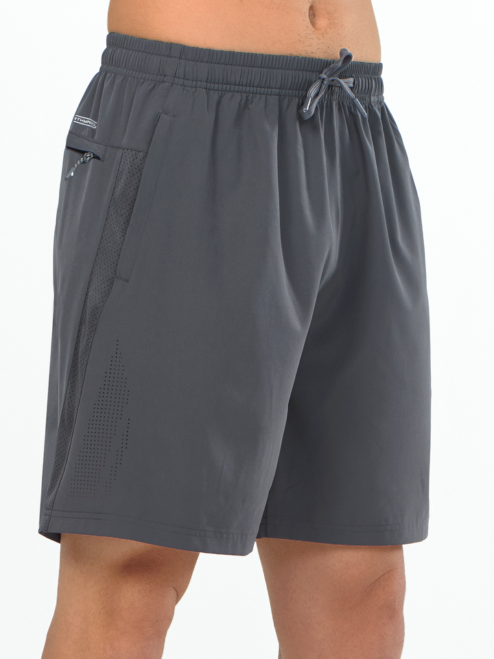 Men's Dark Grey Gym Sweat 7" Moisture Wicking Shorts Breathable