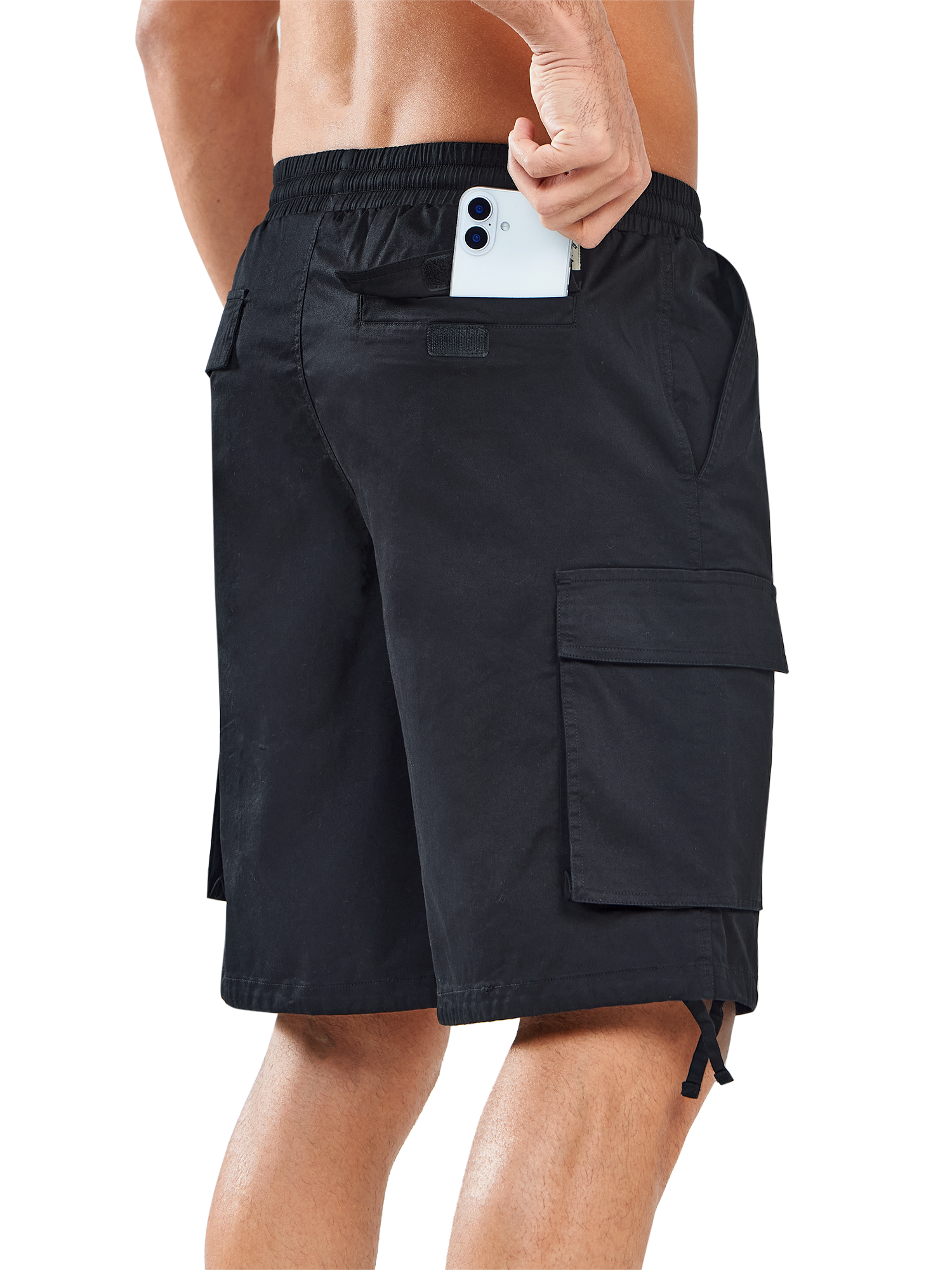 Men's 7" Casual Outdoor Cargo Shorts with Pockets Twill for Hiking