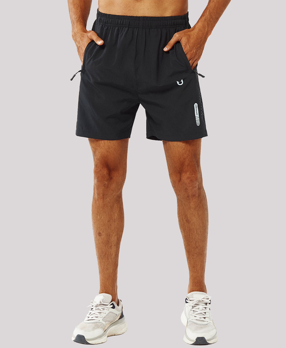 
Men's Moisture Wicking 5-Inch Hiking Shorts & Lightweight Sweat Shorts — black