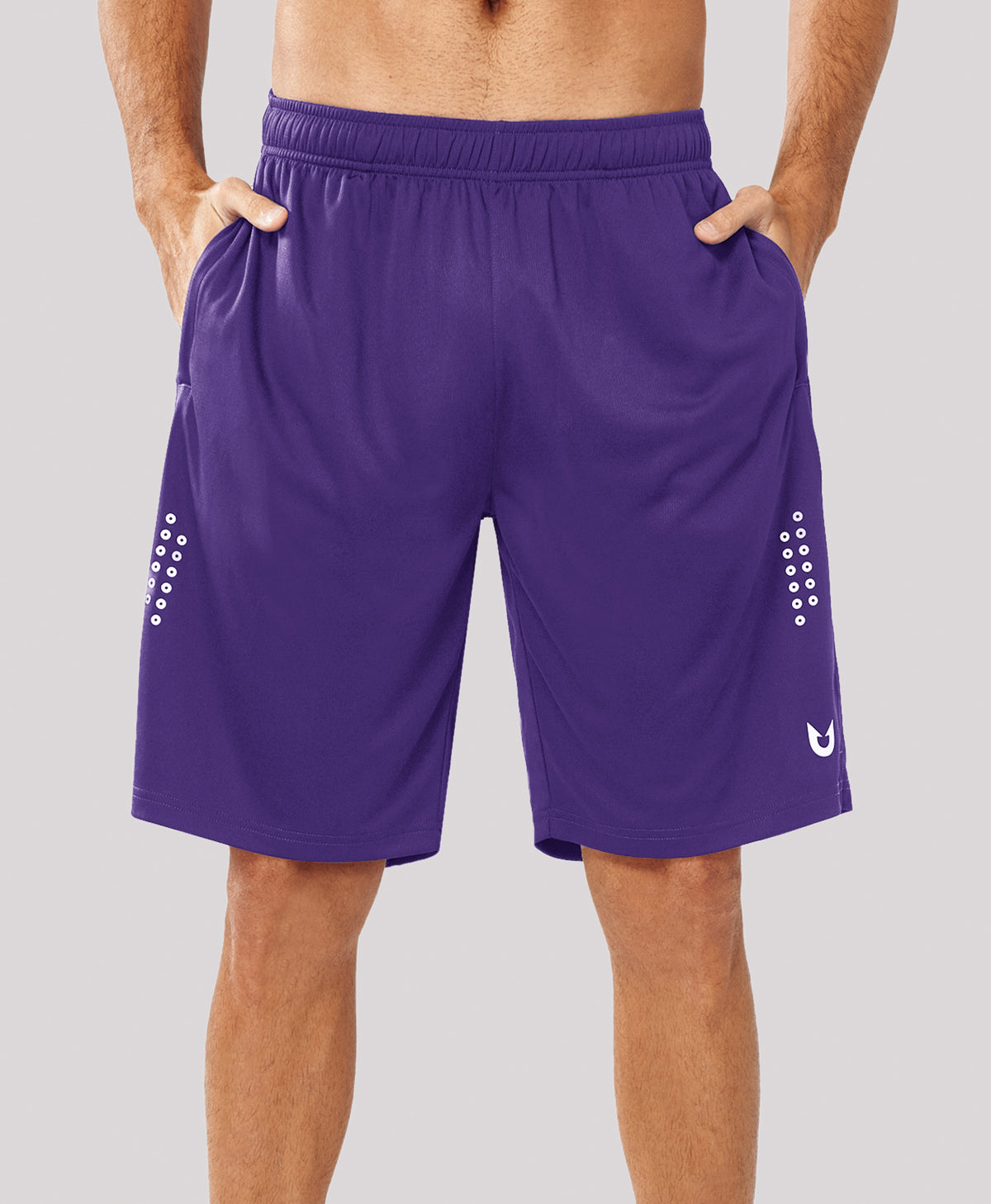 
Men's 10" Breathable Mesh Basketball Athletic Shorts — Purple