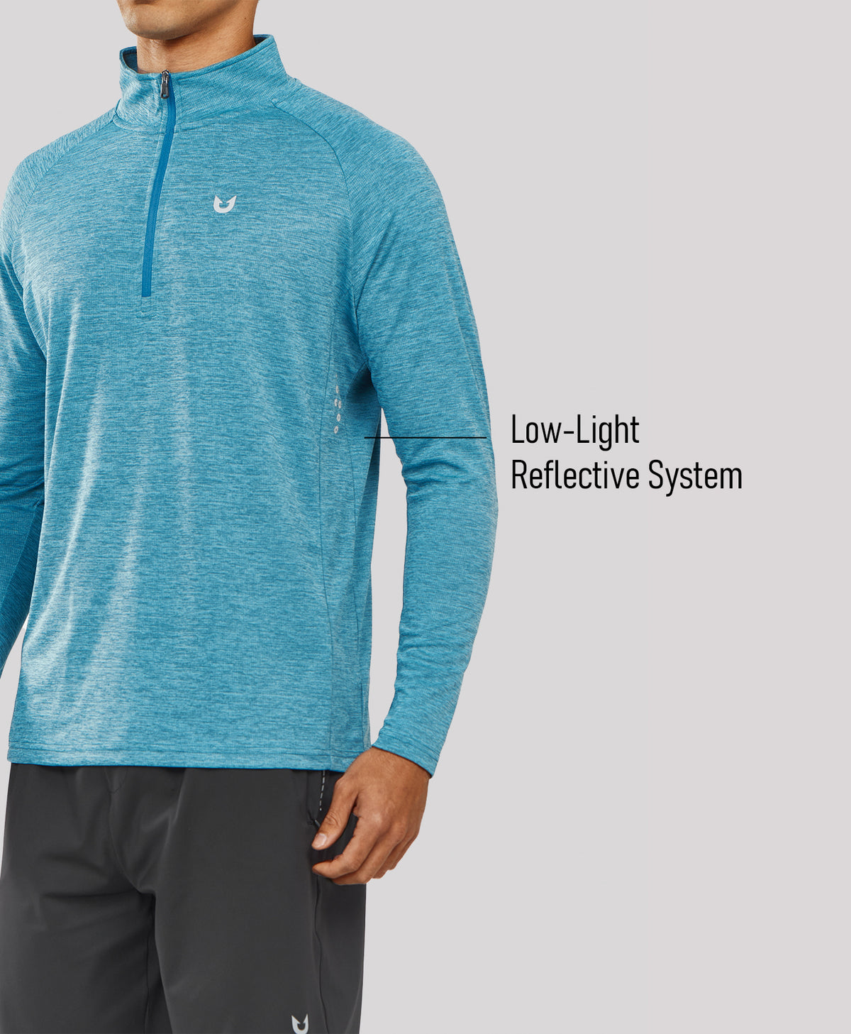 
Men's 1/4 Zip Athletic Pullover Shirts Lightweight — Coral Heather