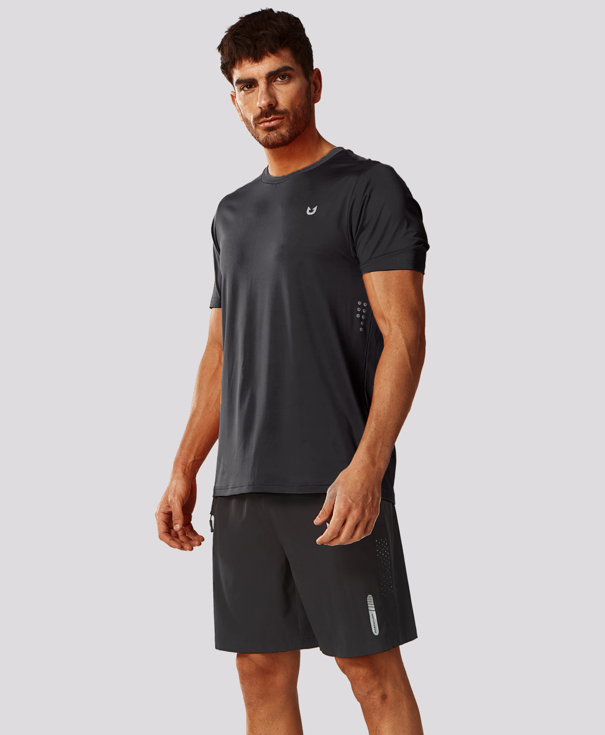 
Men's Performance Workout Short Sleeve T-Shirts — Dark Grey