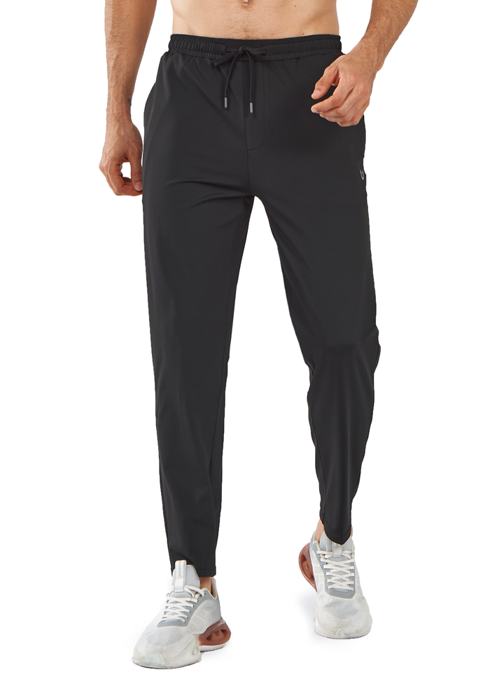 Northyard Men's Black Athletic Work Pants Lightweight Track Joggers for Gym Running Front