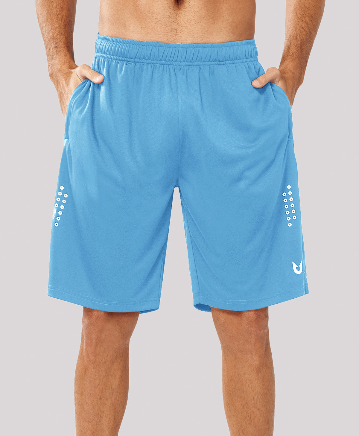 
Men's 10" Breathable Mesh Basketball Athletic Shorts — Sky Blue