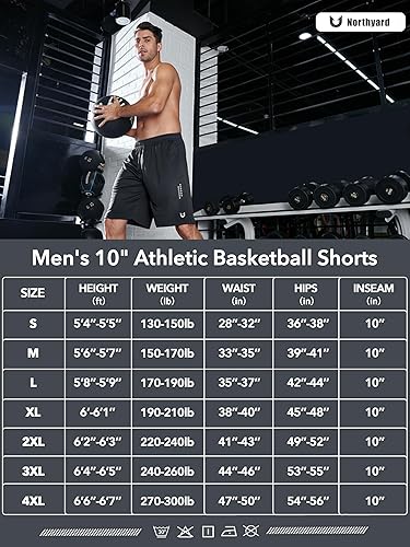 Men's 10" Breathable Mesh Basketball Athletic Shorts