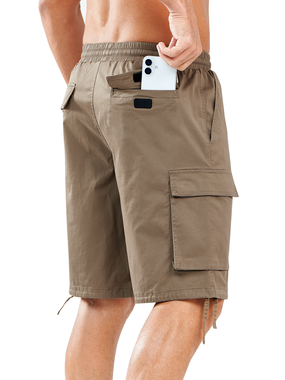 
Men's Casual Outdoor Cargo Shorts with Pockets Twill for Hiking