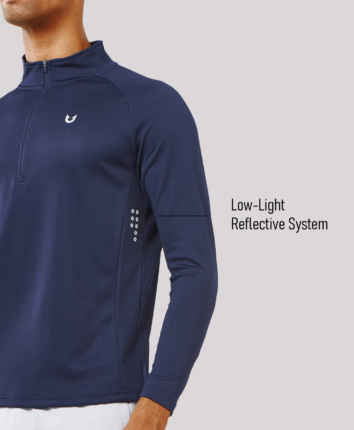 
Men's 1/4 Zip Athletic Pullover Shirts Lightweight — Navy