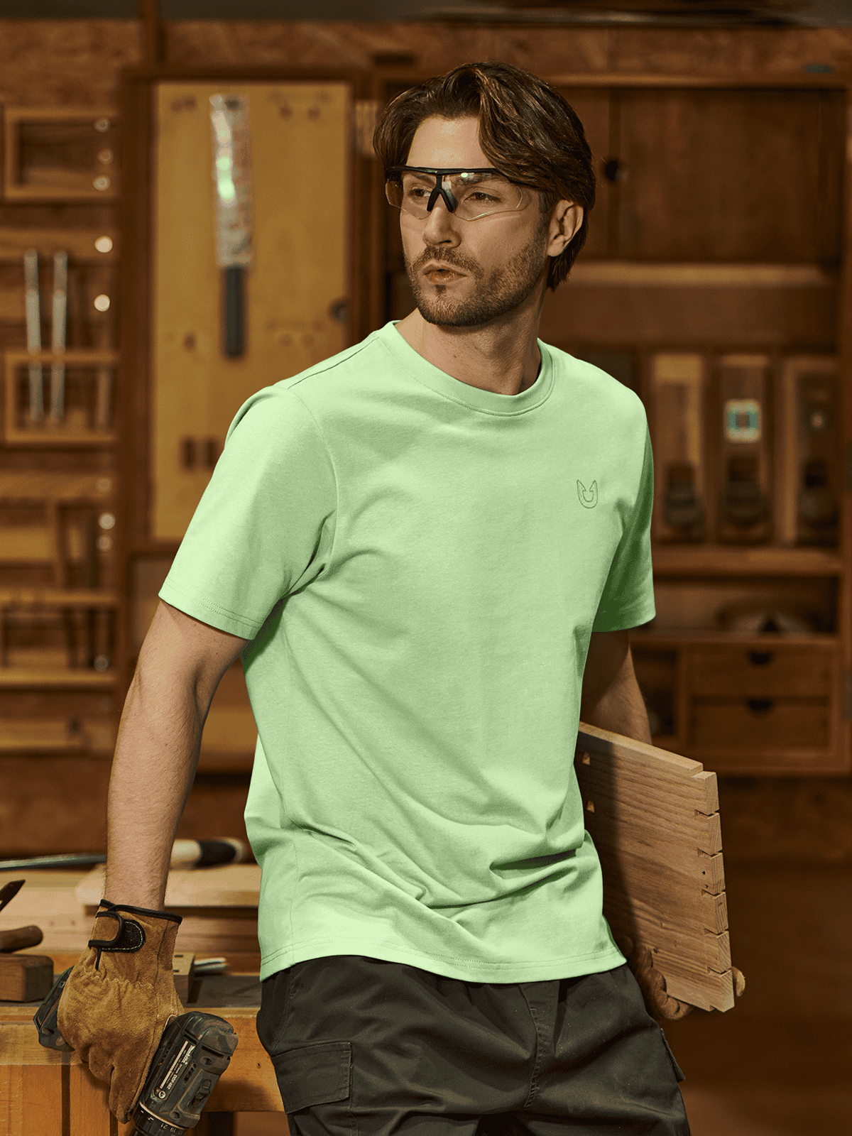 Loden Frost Men's 100% Cotton Graphic T-Shirt On-Model - Relaxed Fit Adventure Lifestyle