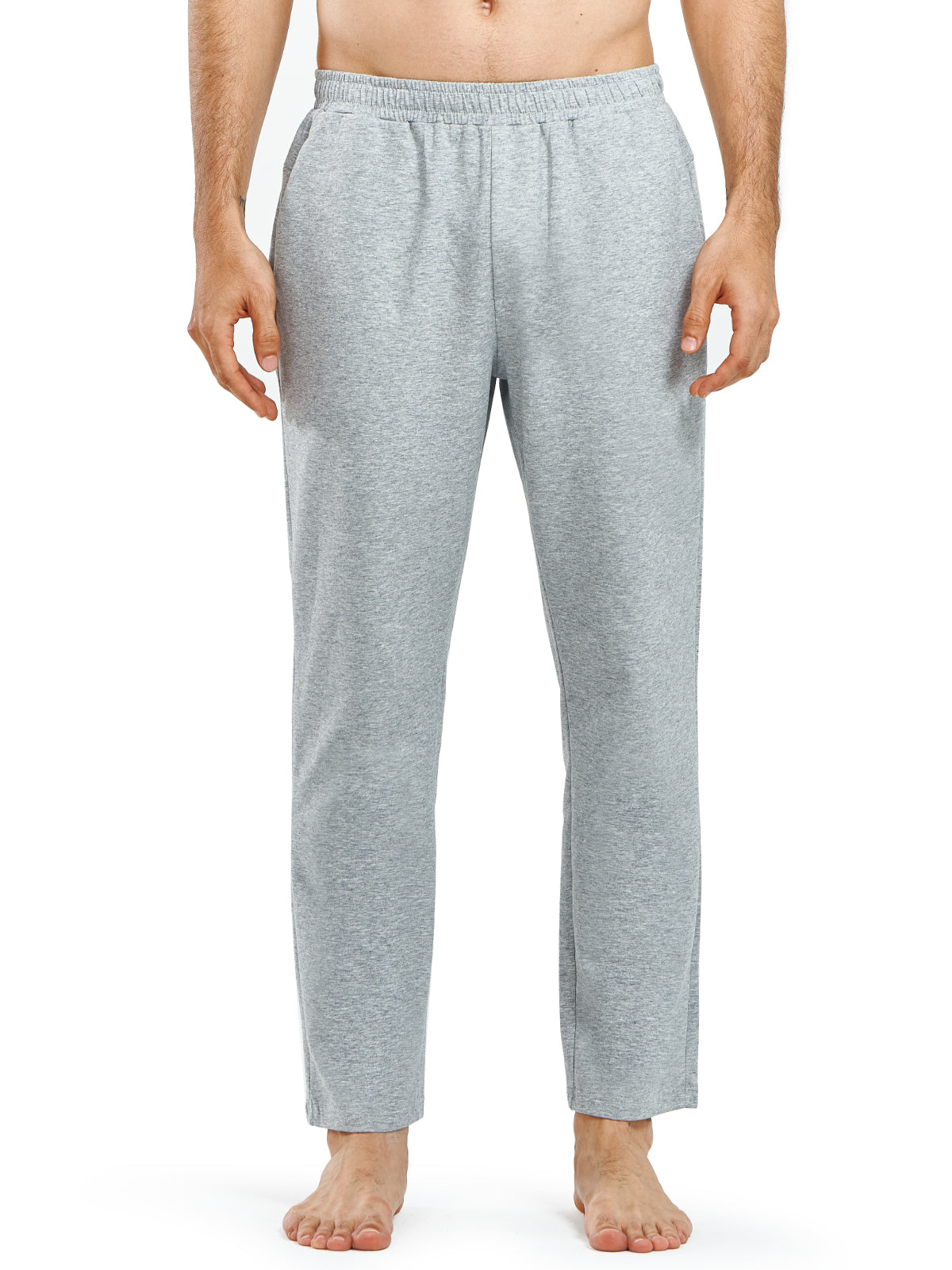 Men's Cotton Yoga Sweatpants Casual Athletic Straight Leg with Pockets