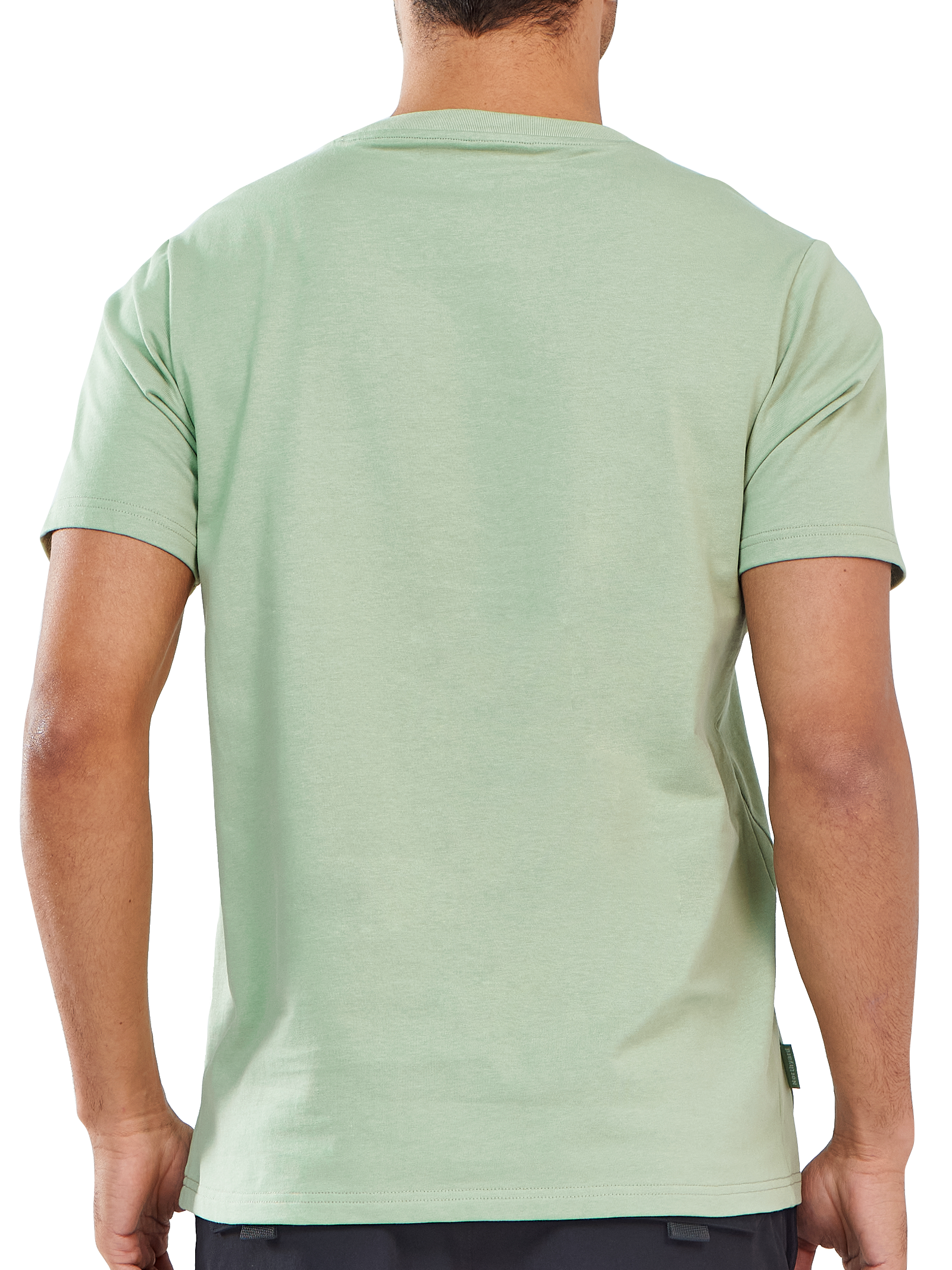 Men's Cotton Hiking Tee Shirts Heavyweight Casual Crewneck for Outdoor