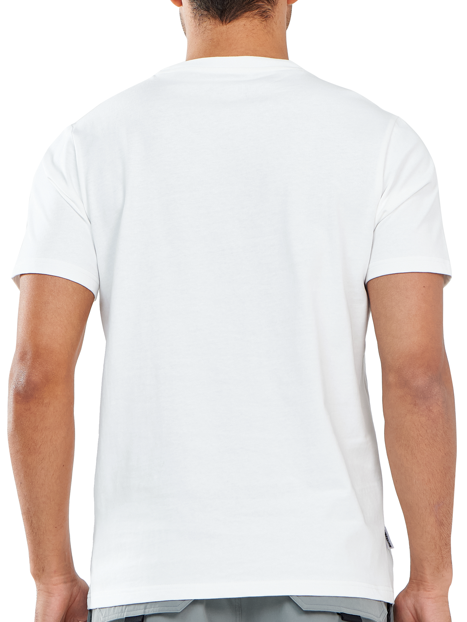 Men's Cotton Hiking Tee Shirts Heavyweight Casual Crewneck for Outdoor