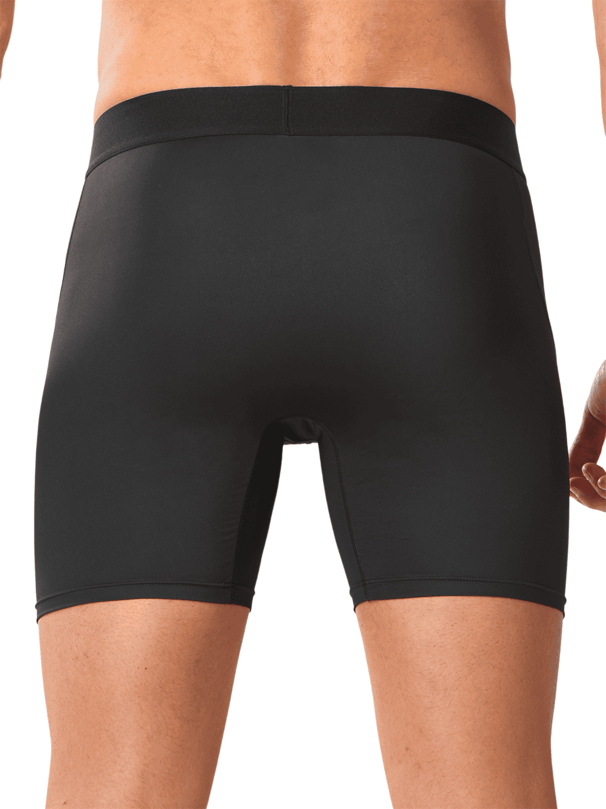 Black Breathable Activewear Undershorts - Back View