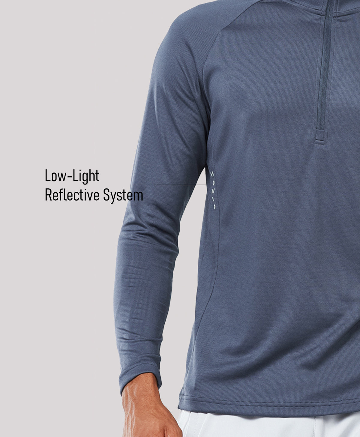 
Men's 1/4 Zip Athletic Pullover Shirts Lightweight — Cool Grey