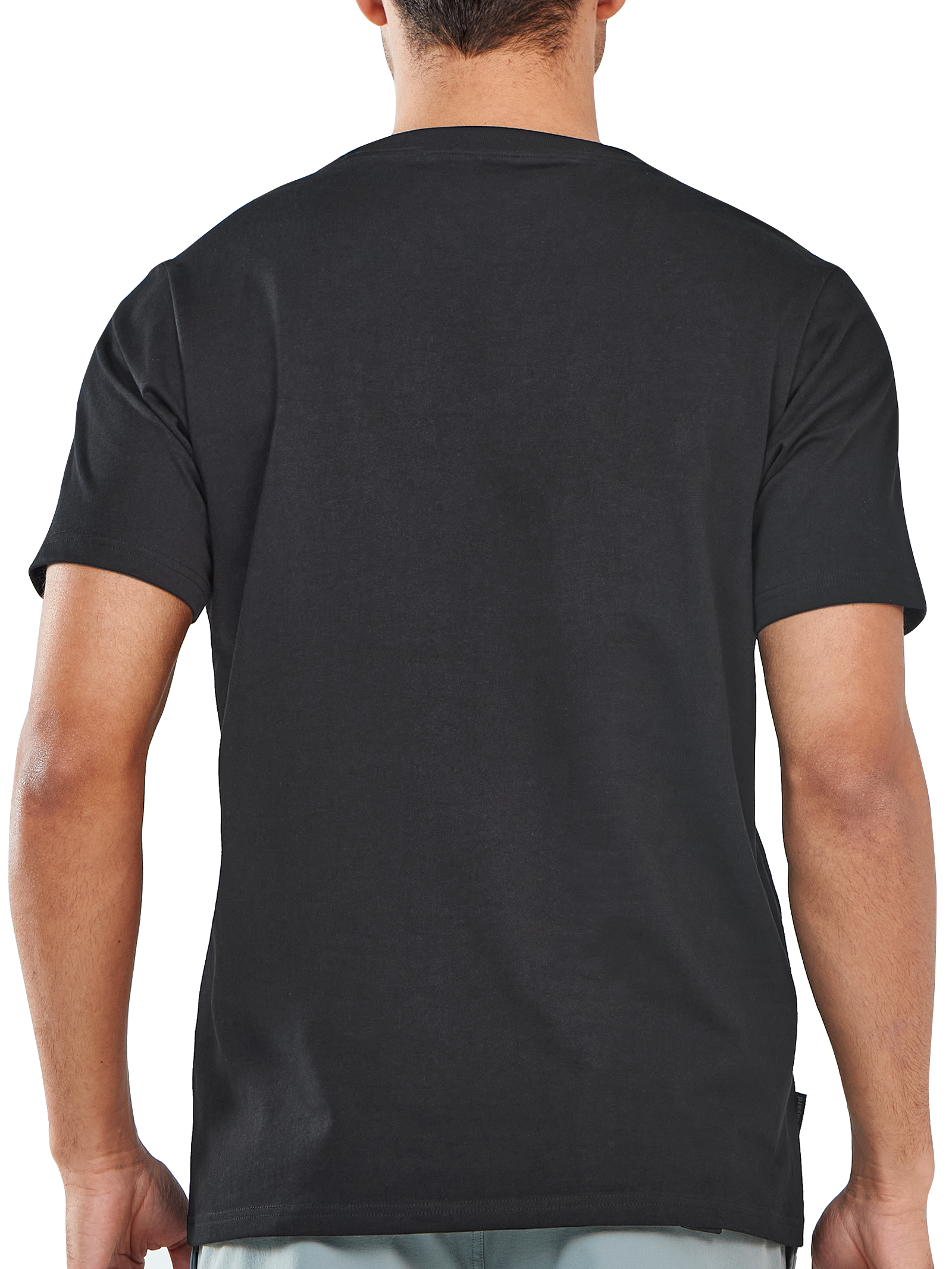 Men's Cotton Hiking Tee Shirts Heavyweight Casual Crewneck for Outdoor