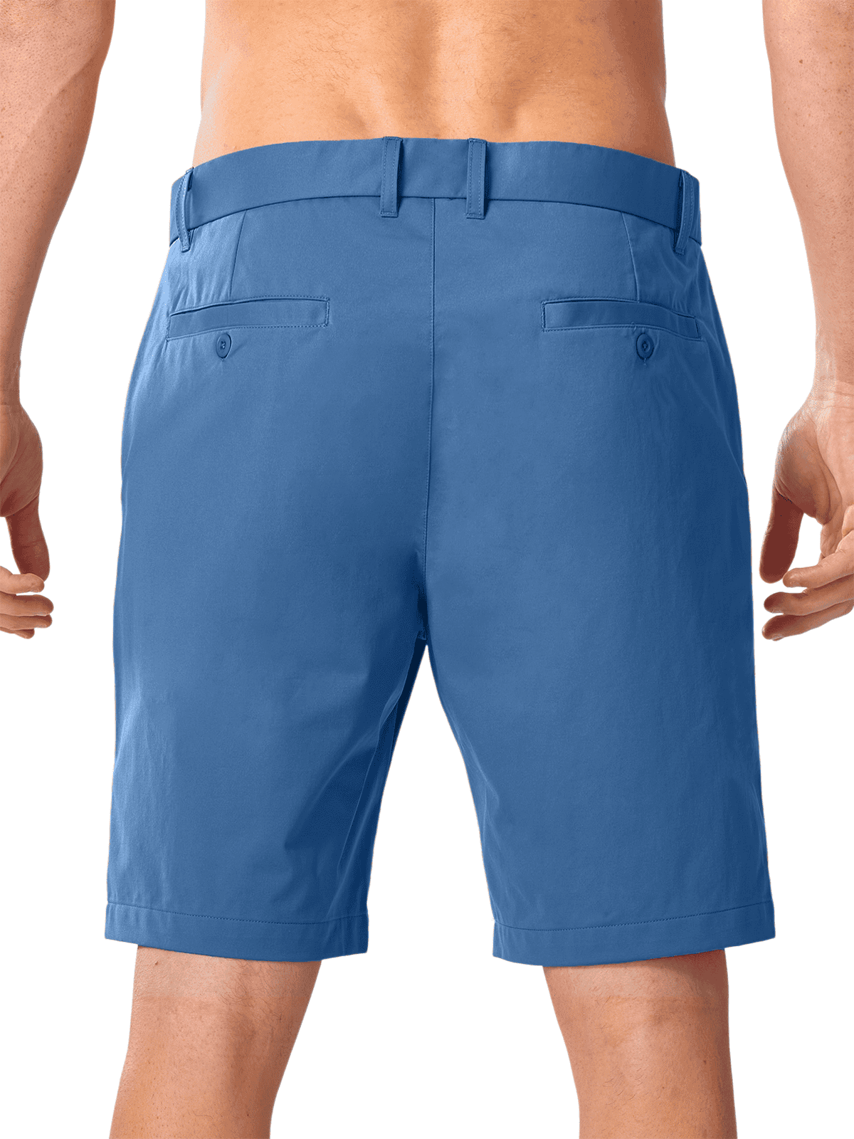 Federalblue Men's Dress Casual Shorts - Back View Featuring Secure Button-Closure Welt Pockets