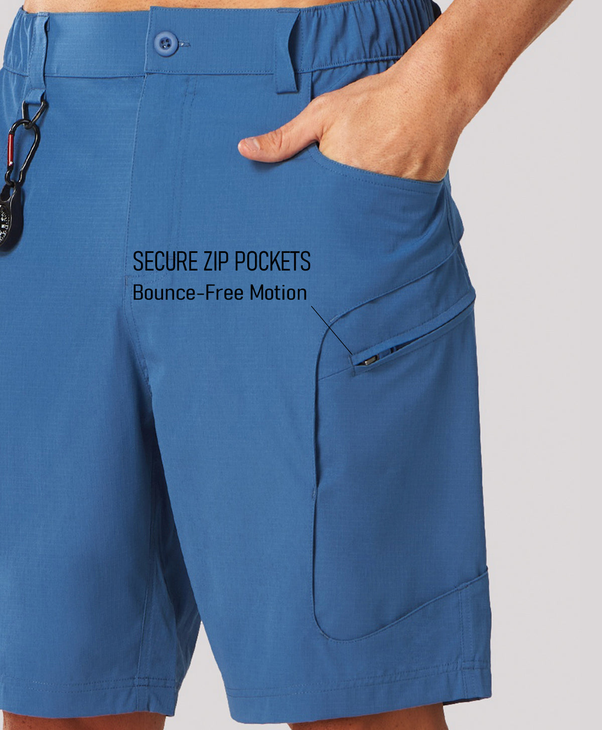 
Men's 9" Water-Resistant 4 Pockets Cargo Hiking Shorts — Federal Blue