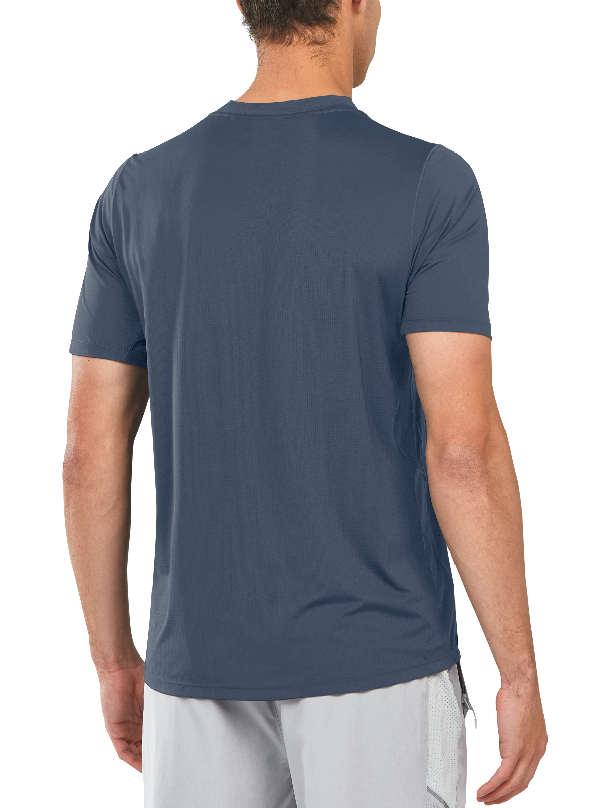 Northyard Men's Cool Grey Gym Compression T Shirts Breathable Wicking for Workout Fitness Back