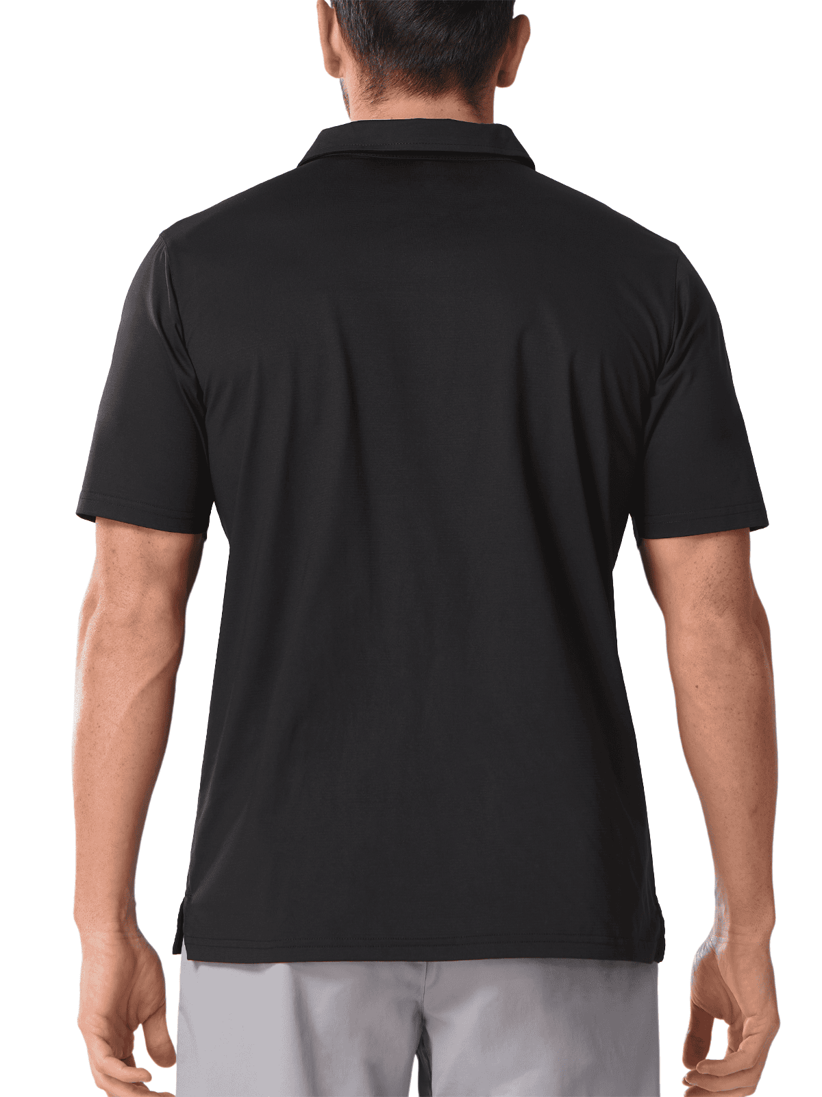 Black Quick Dry Performance T-Shirt - Full Back View