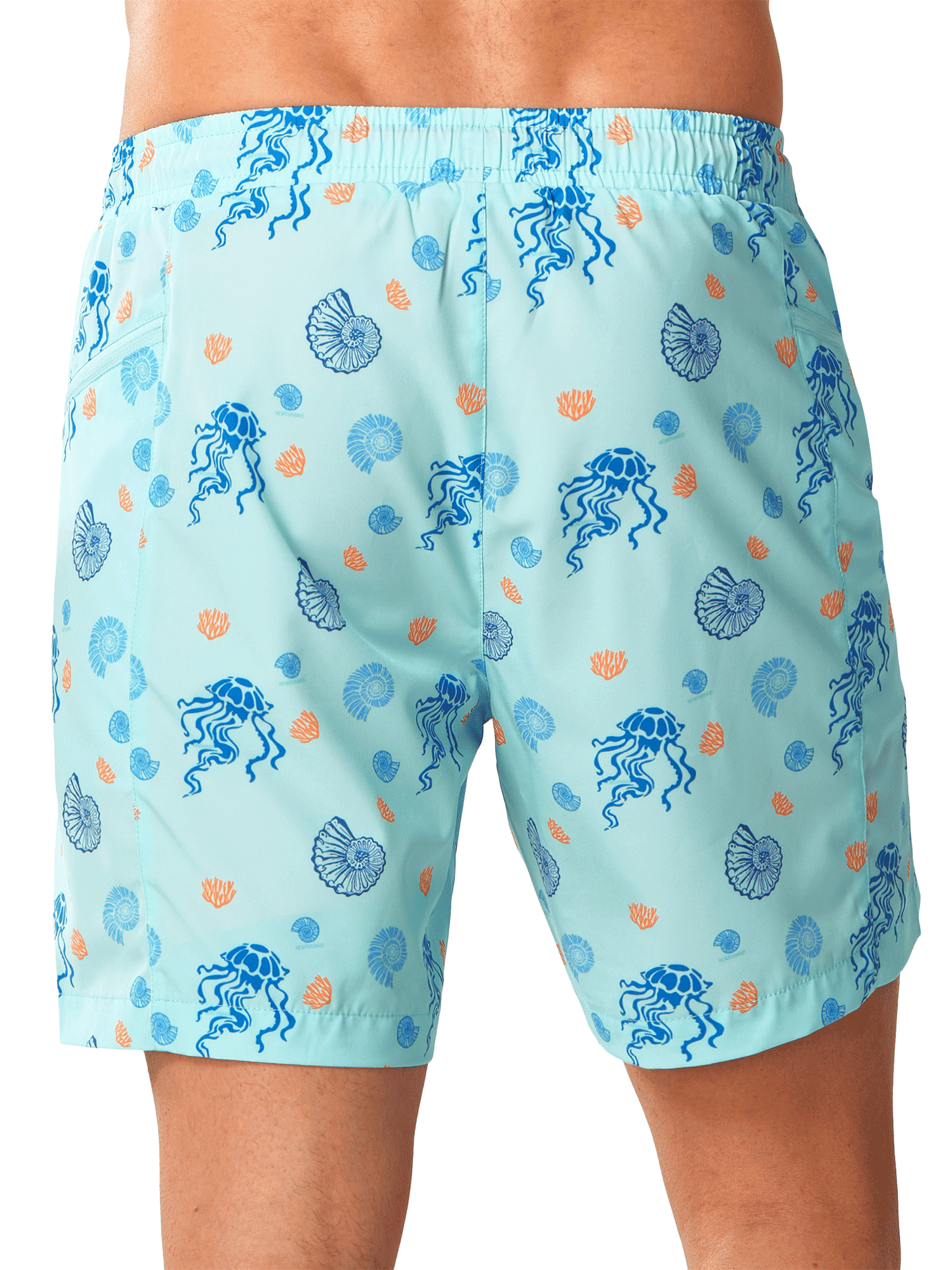 Lakeblueseashell Water Repellent Beach Bathing Suit - Full Back View