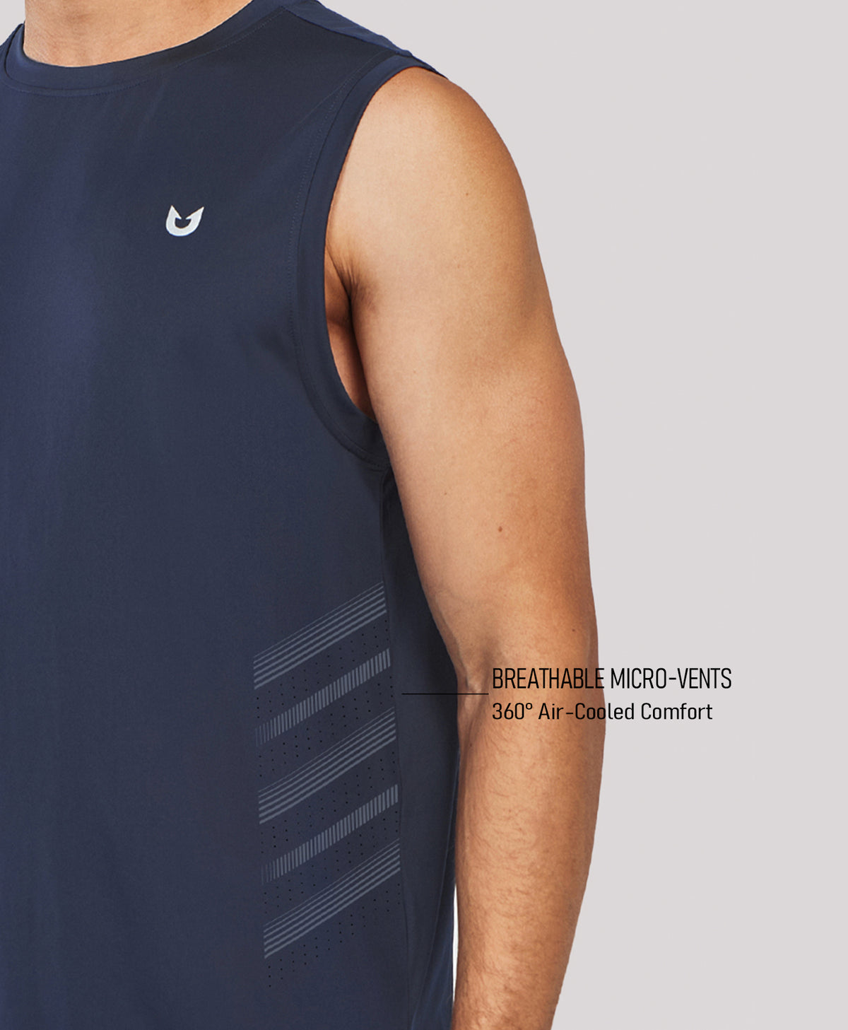 
Men's Lightweight Muscle Workout Tank Tops — Navy