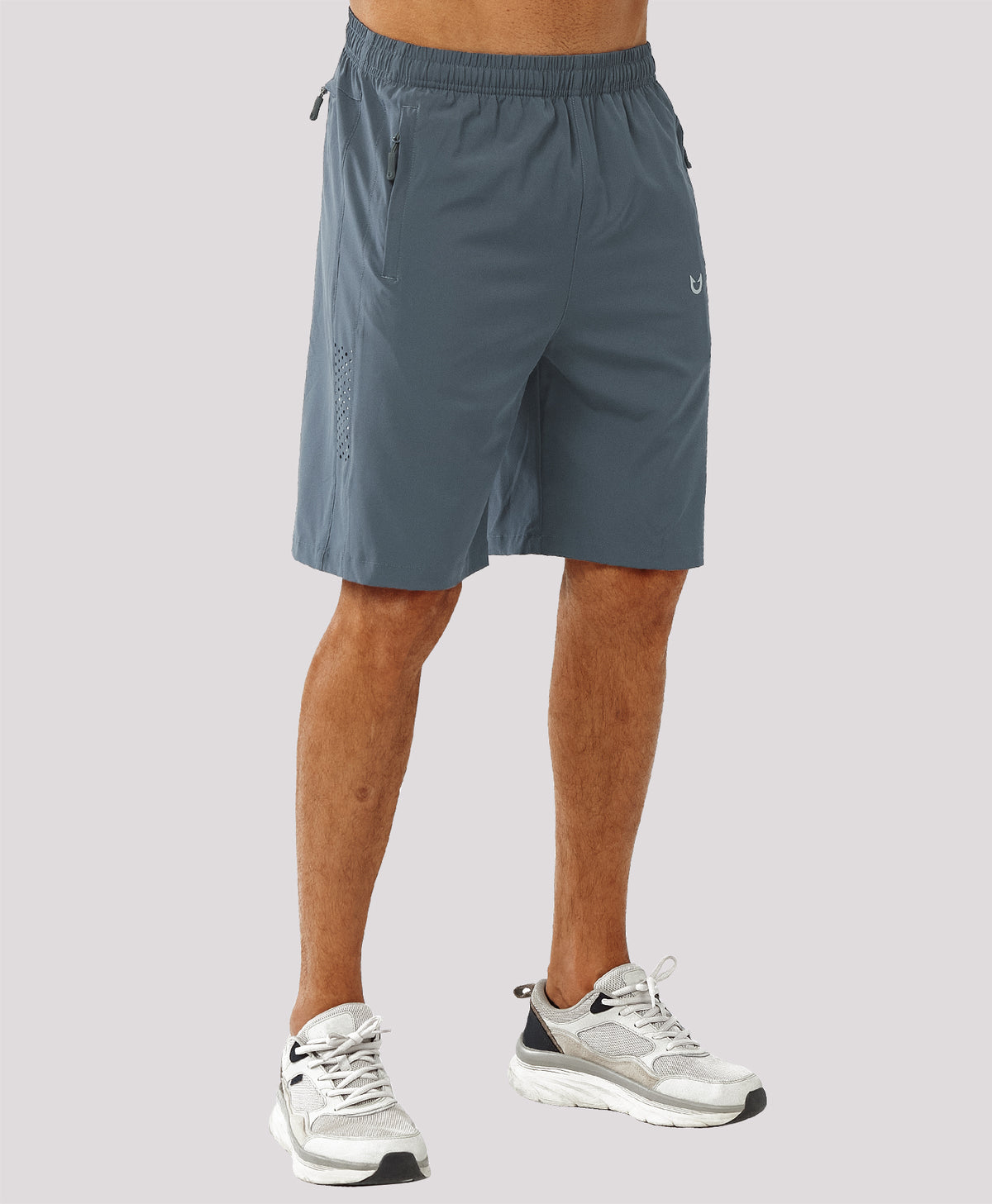 
Men's Hiking 9 Inch Inseam Athletic Shorts Quick Dry Fit Gym Workout — Cool Grey