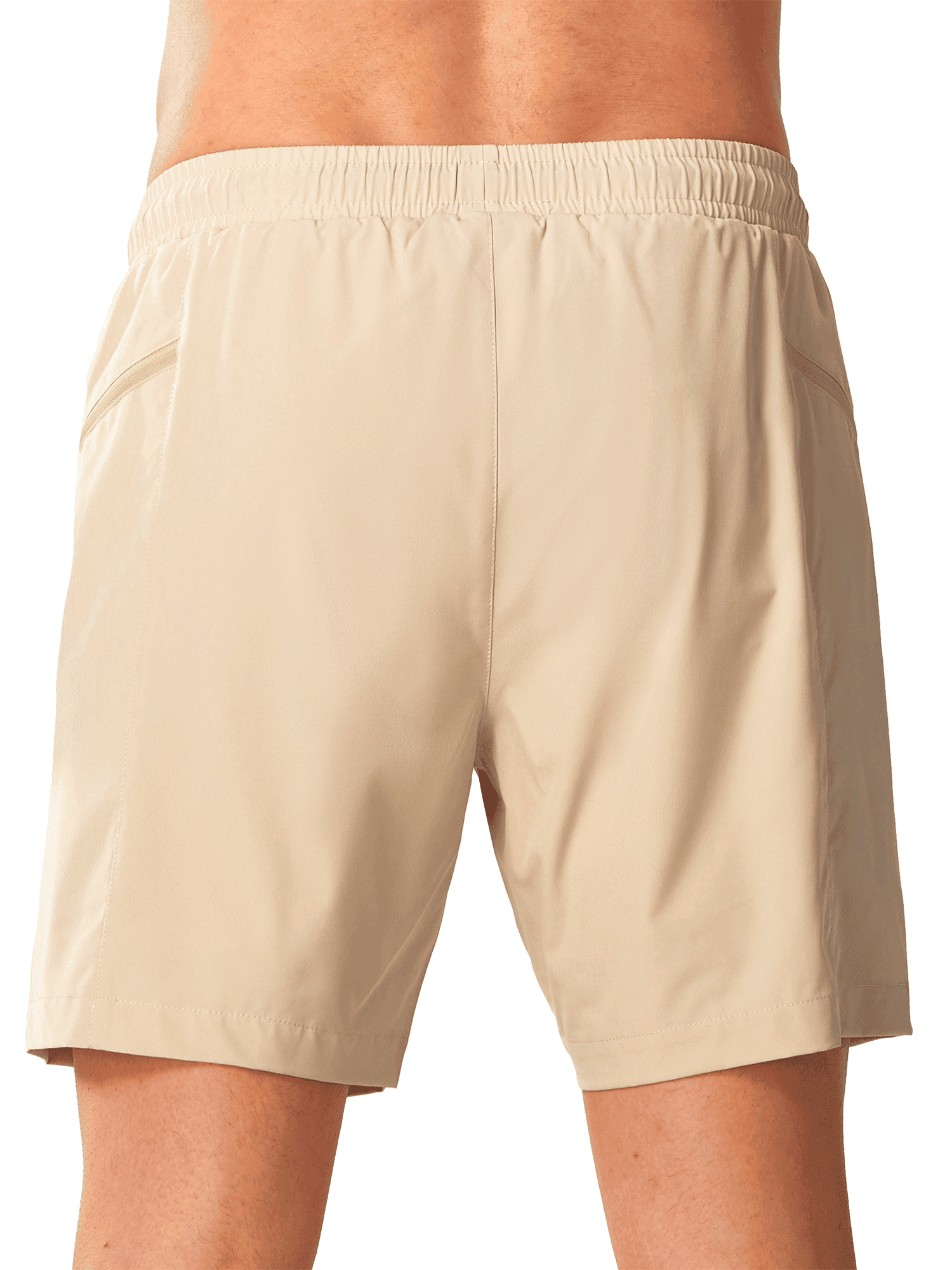 Khaki Water Repellent Beach Bathing Suit - Full Back View