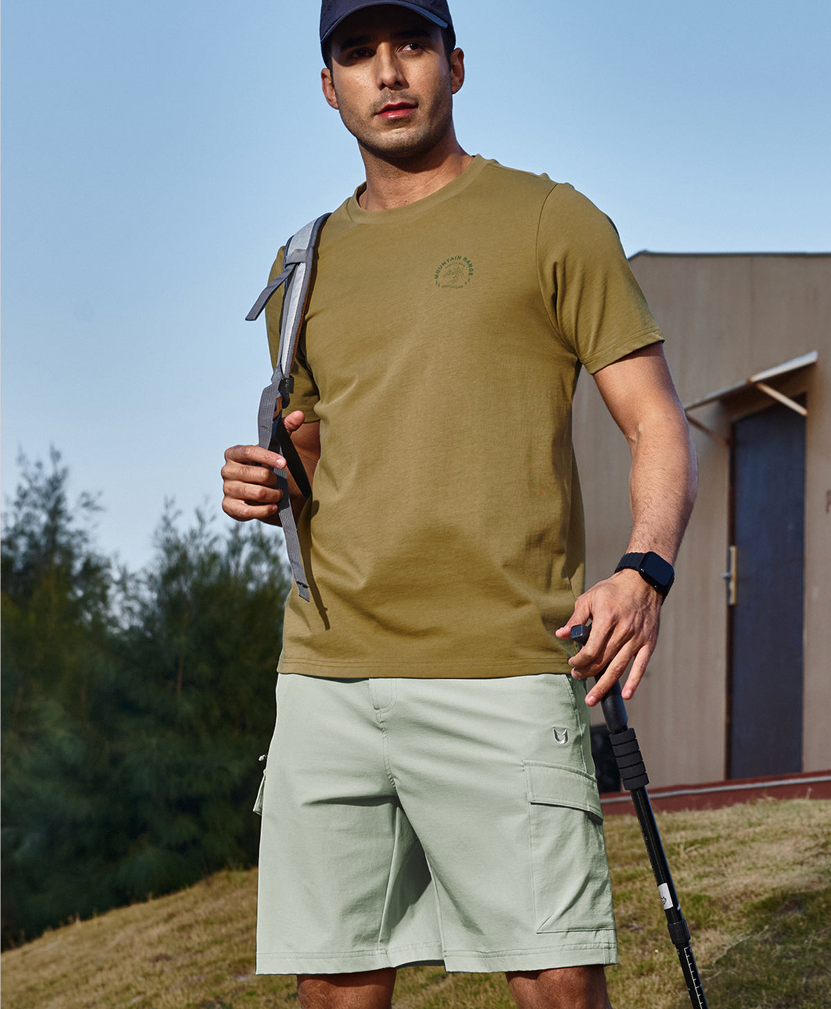 
Men's 9" Lightweight 7-Pocket Cargo Hiking Shorts — Sage Green