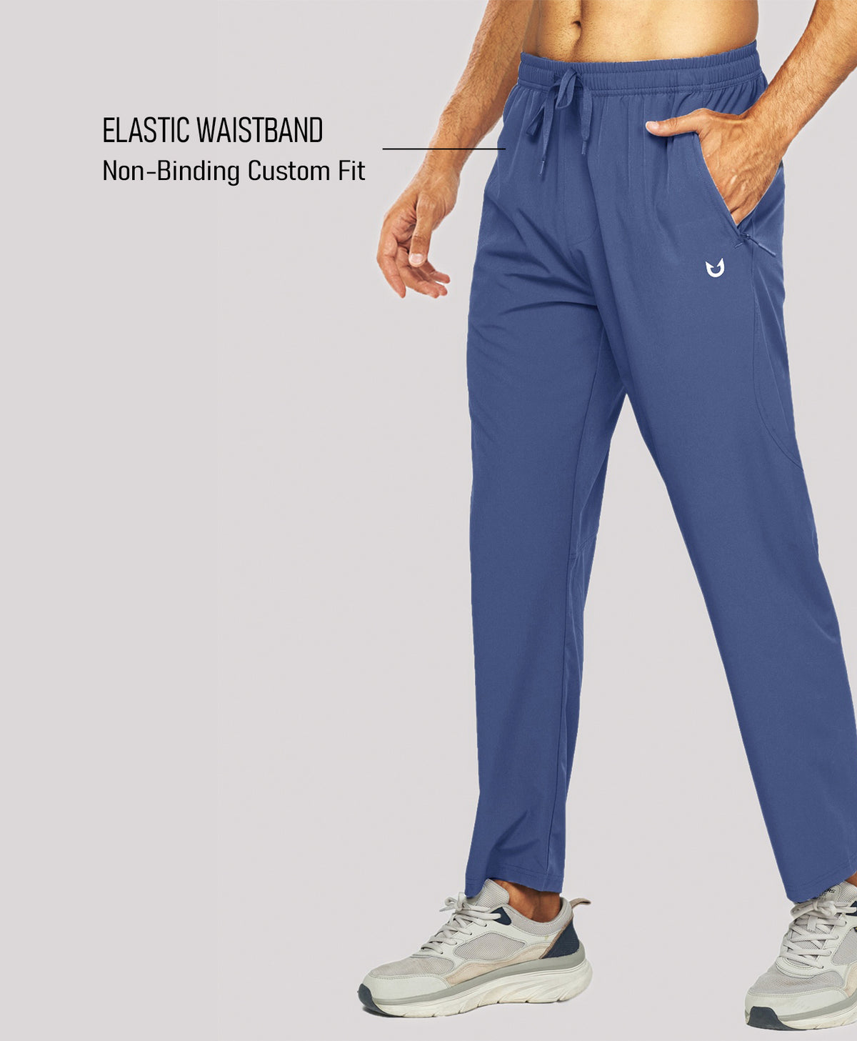 
Men's Lightweight Running Pants with Zipper Pockets — Federal Blue