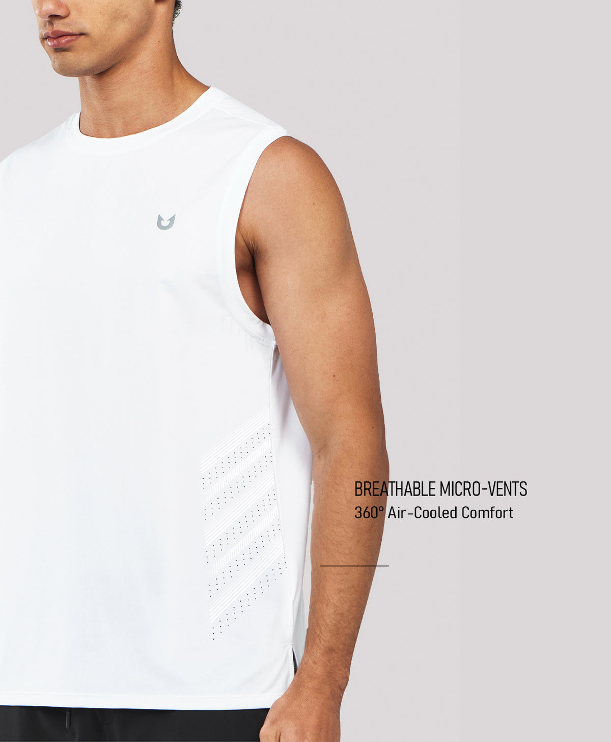 
Men's Lightweight Muscle Workout Tank Tops — White