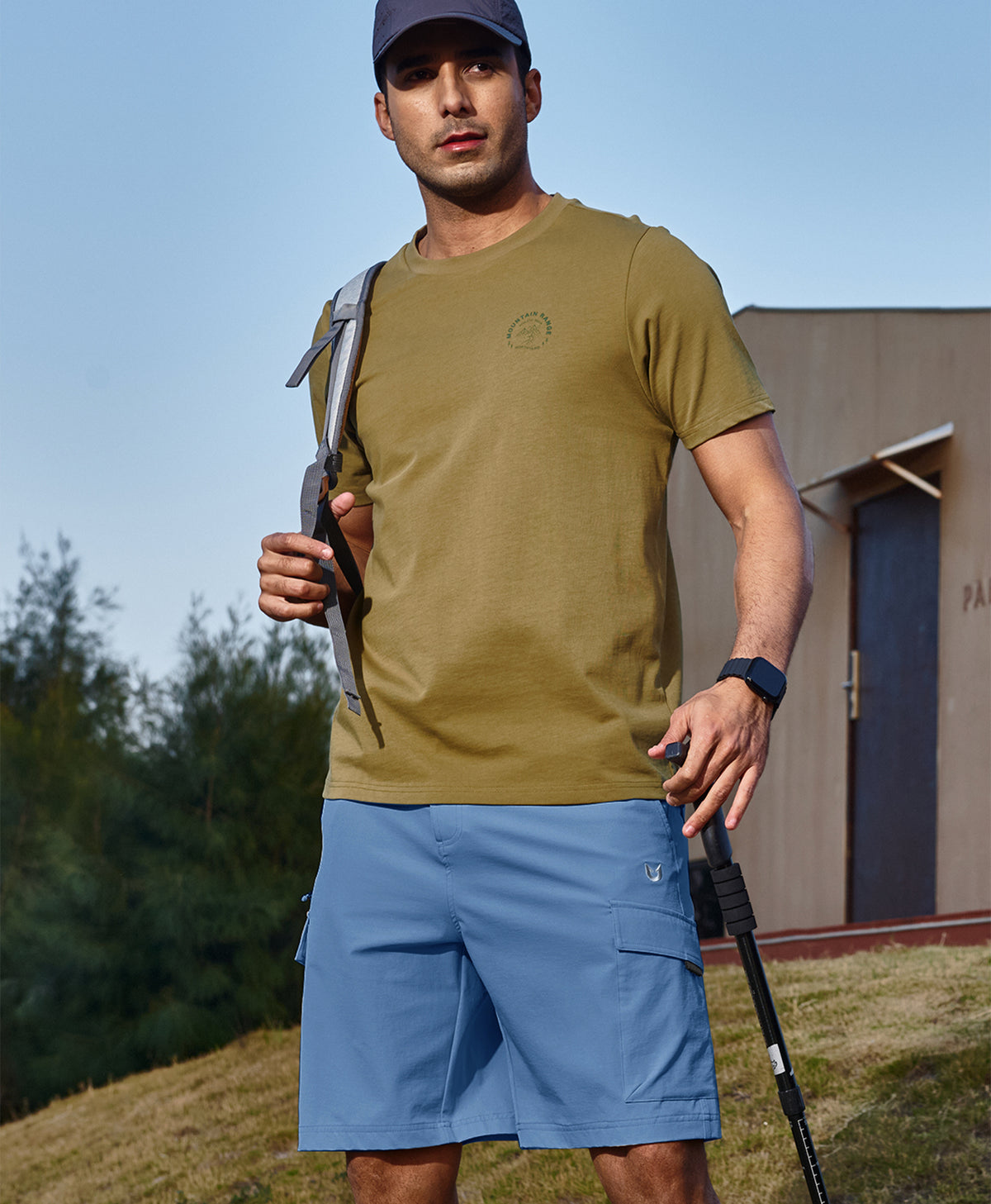 
Men's 9" Lightweight 7-Pocket Cargo Hiking Shorts — Federal Blue