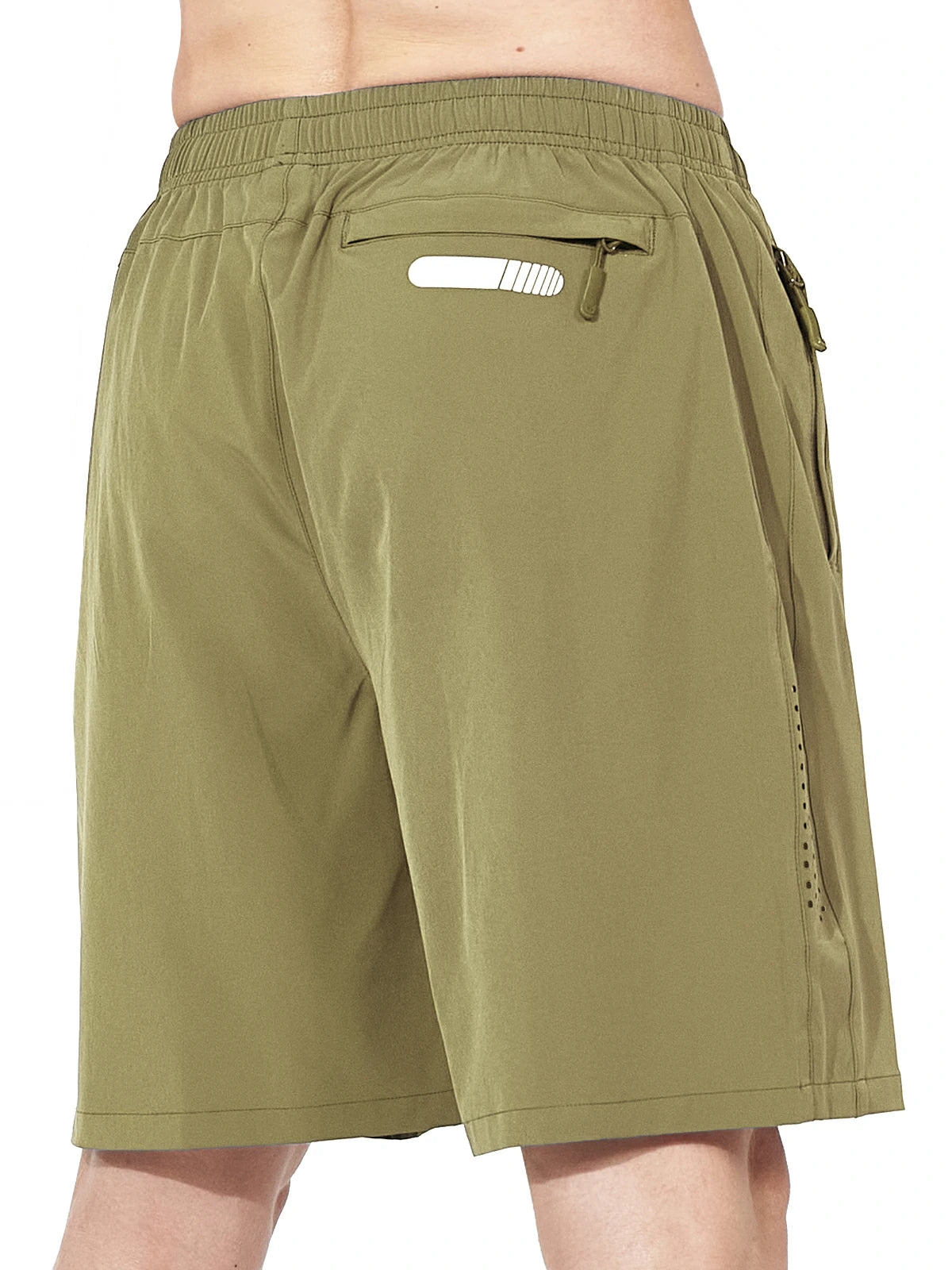 Men's Athletic Workout 7 Inch Gym Shorts with Zipper Pocket for Hiking