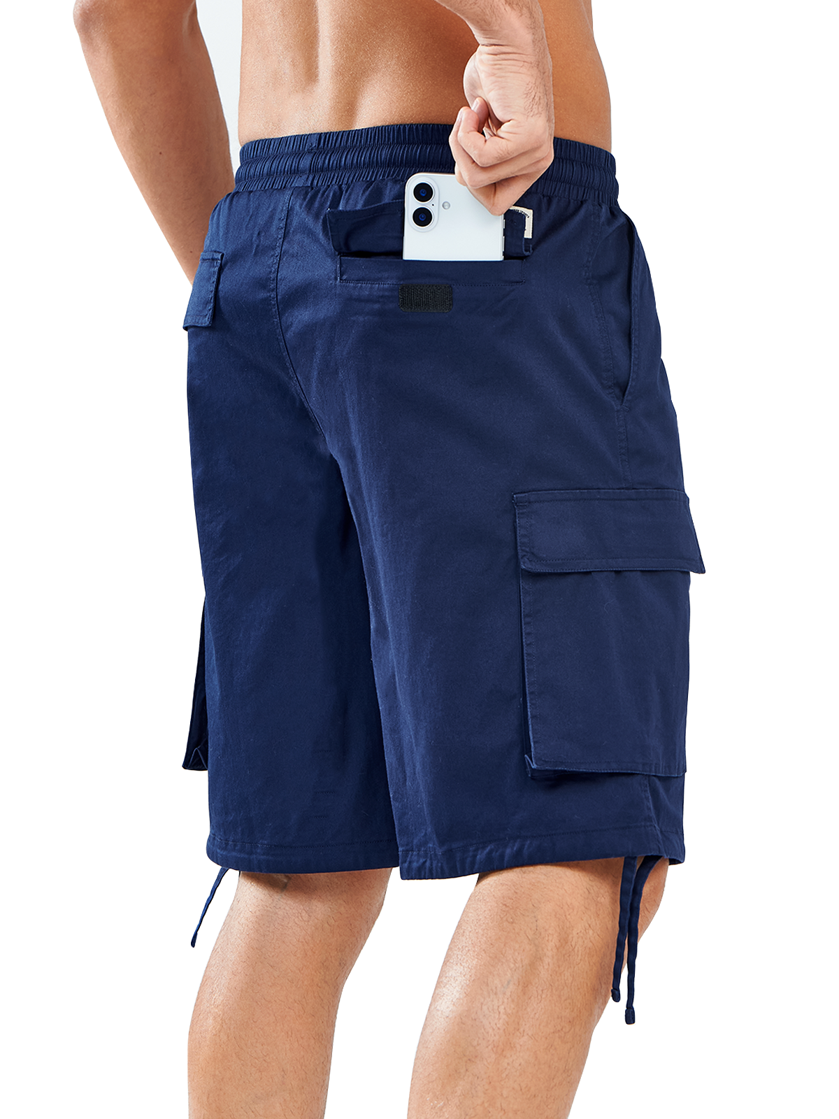 Men's 7" Casual Outdoor Cargo Shorts with Pockets Twill for Hiking