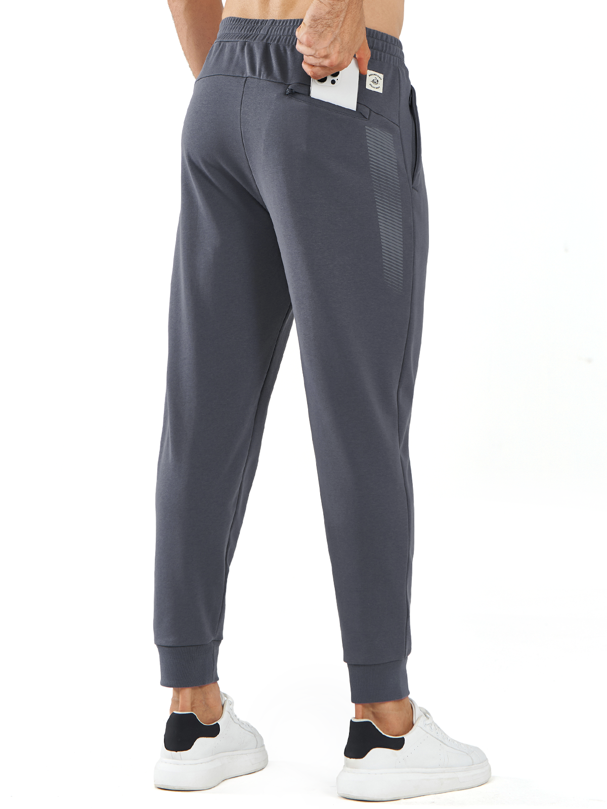 
Northyard Men's Dark Grey Cotton Athletic Works Sweatpants Spandex Joggers for Gym Running Back