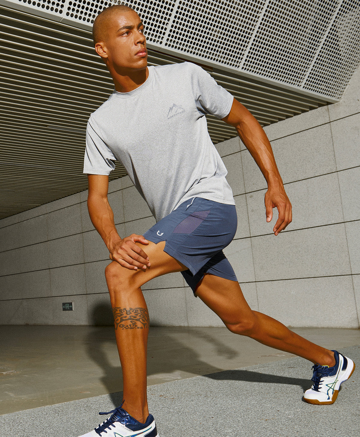 
Men's Athletic Running T-Shirts Short Sleeve Workout Dry fit Gym Sport — Grey Heather