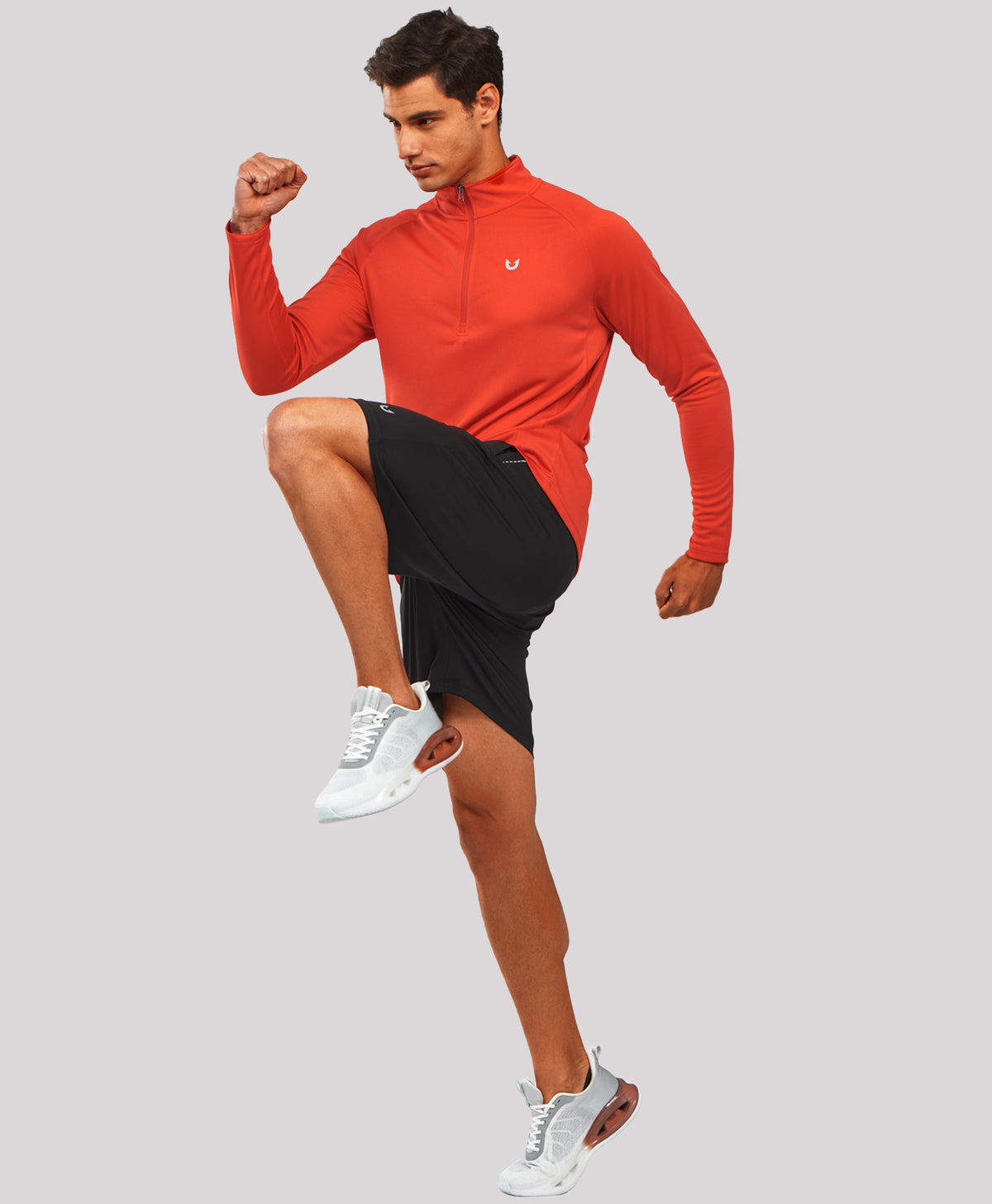 
Men's 1/4 Zip Athletic Pullover Shirts Lightweight — Red