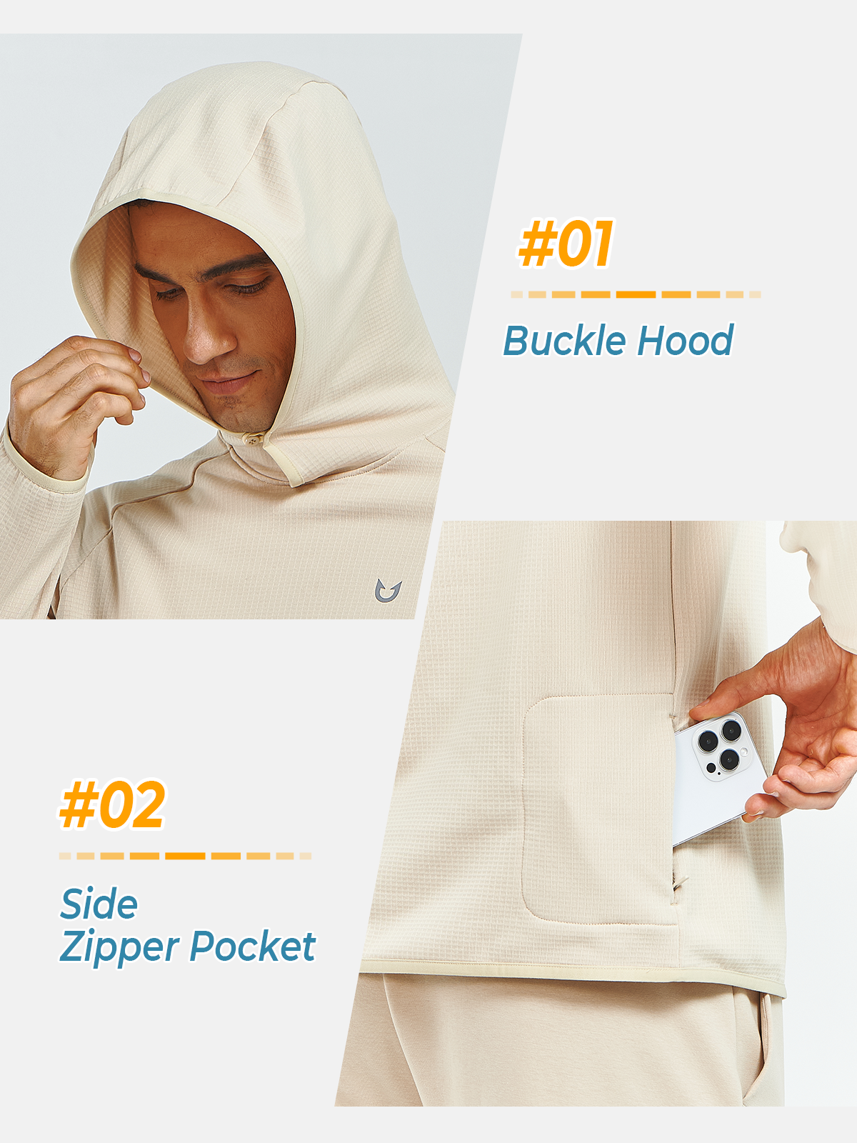 Men's Fleece Lined Athletic Hoodie Sweatshirts Casual Pullover for Gym