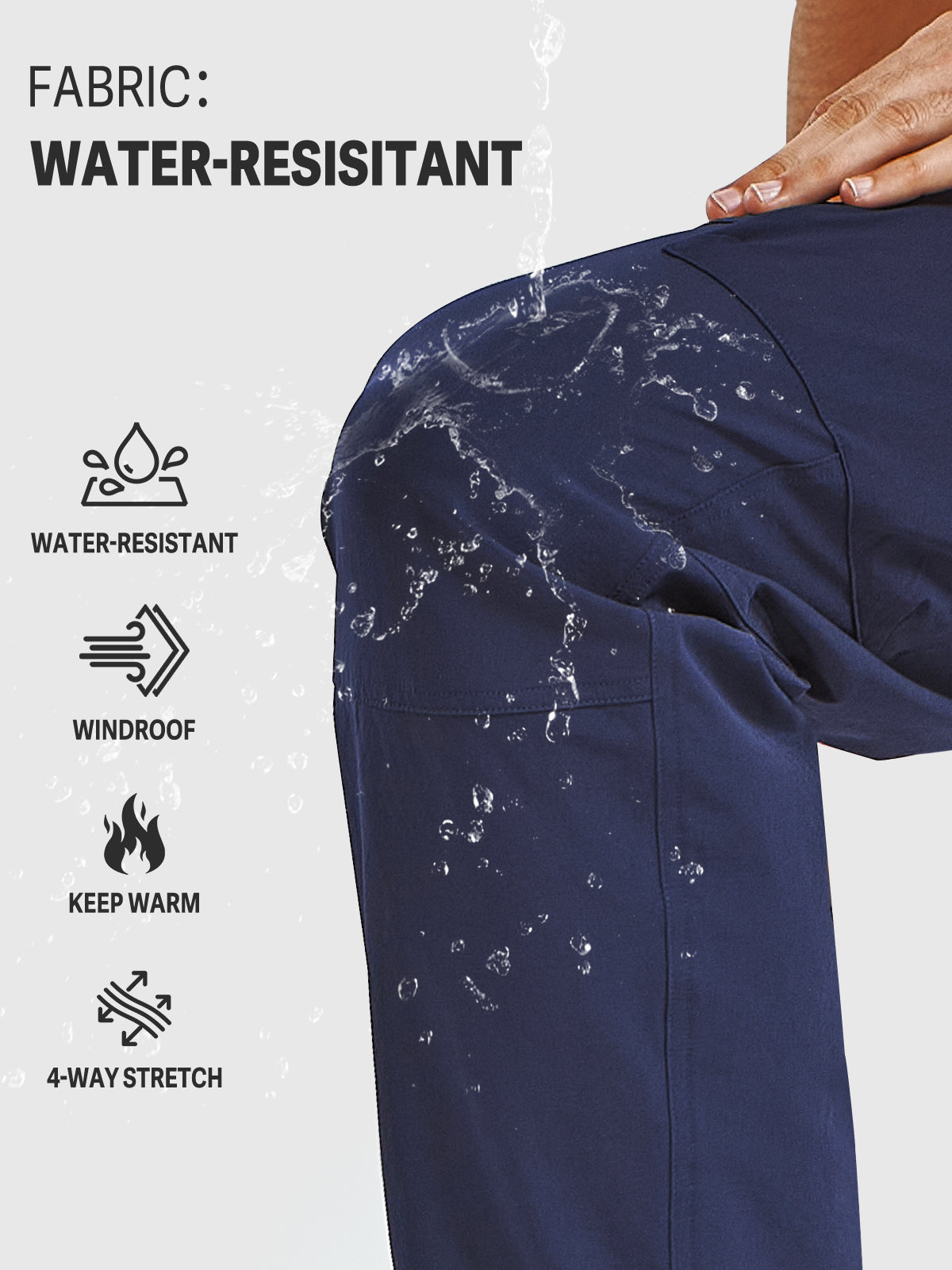 Men's Cargo Hiking Pants Lightweight with Multi Pockets for Outdoor